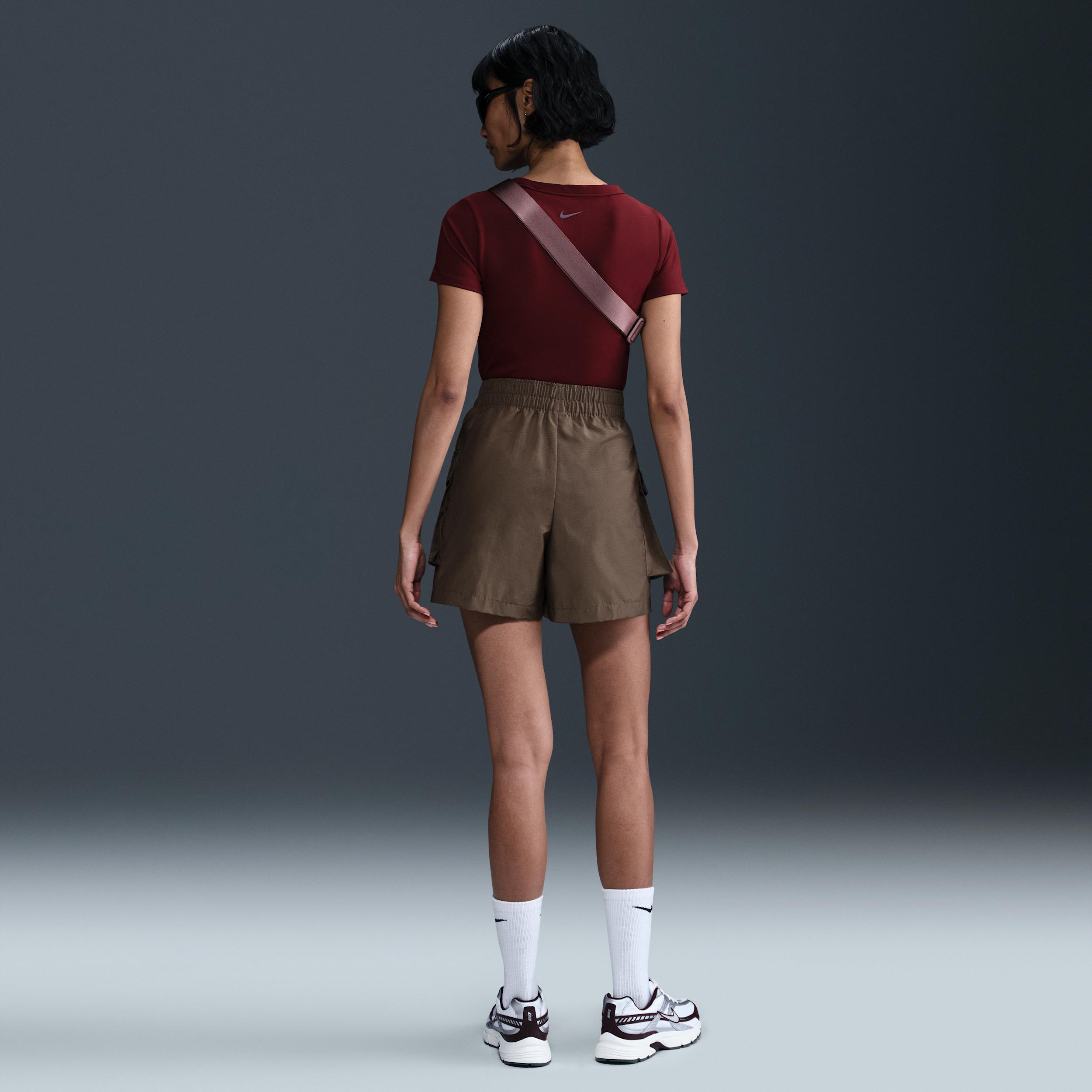 Women's Nike Sportswear Essential Woven High-Waisted 5" Cargo Shorts Product Image