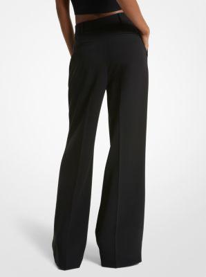 Womens Pleated Wide-Leg Pants Product Image