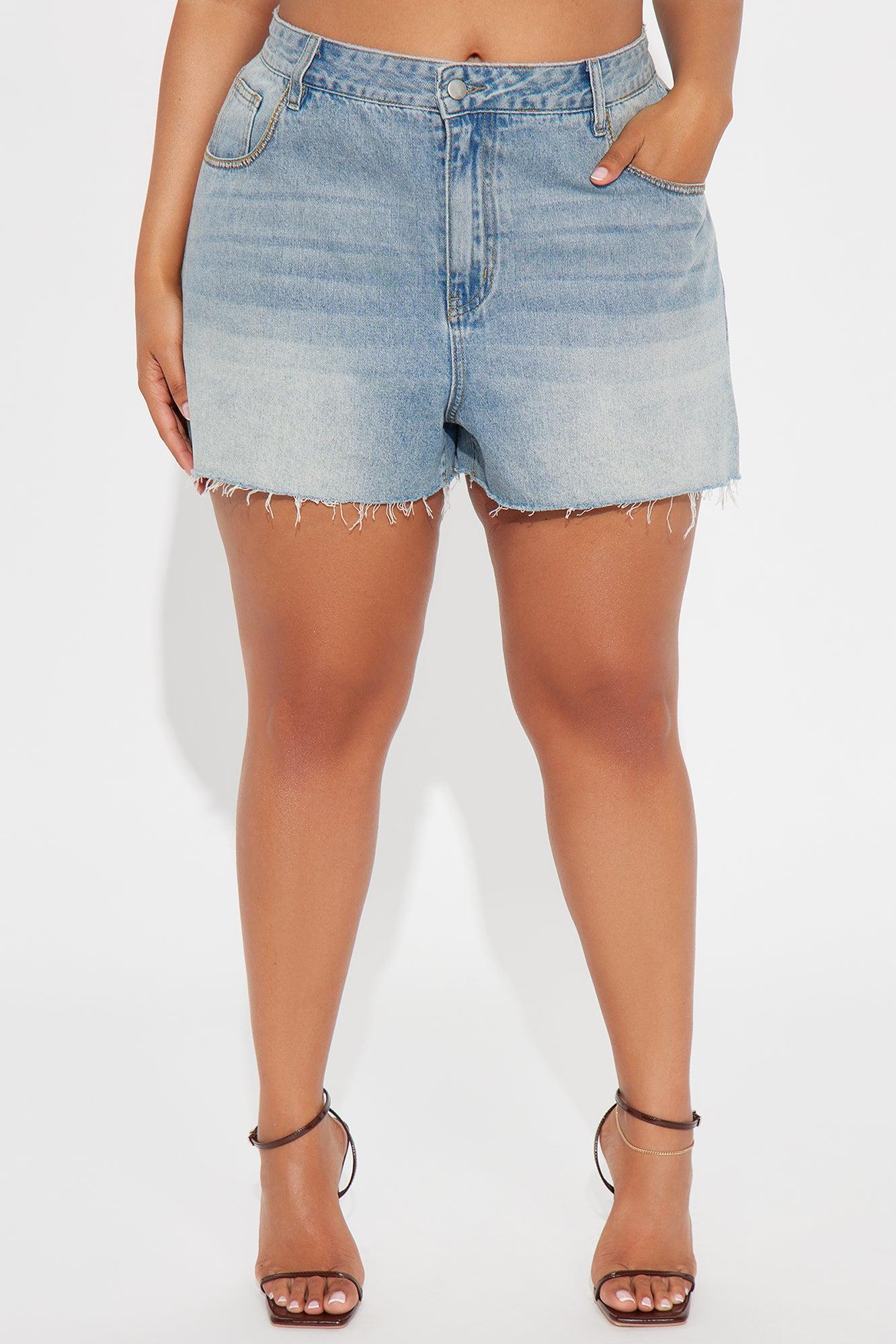 Beach House A-Line Denim Shorts - Medium Wash Product Image