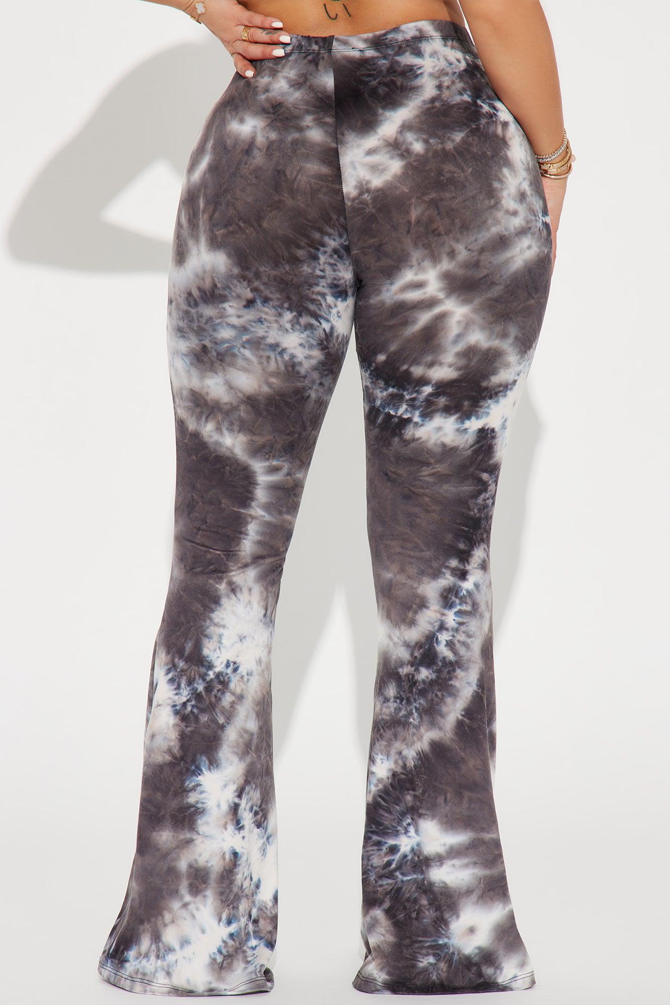 Nikkie Tie Dye Flare Pant - Grey/combo Product Image