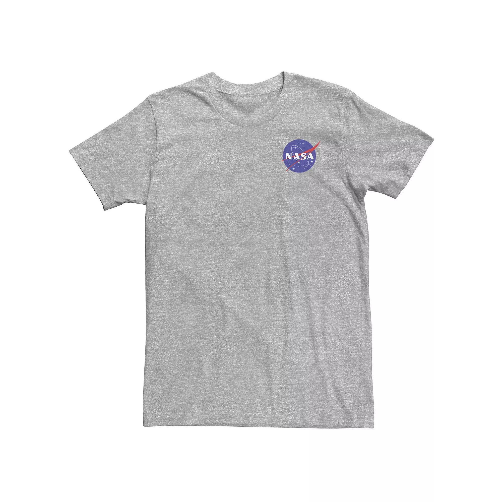 Big & Tall NASA Full Blue Logo Tee, Men's, Size: 3XL Tall, Athletic Grey Product Image