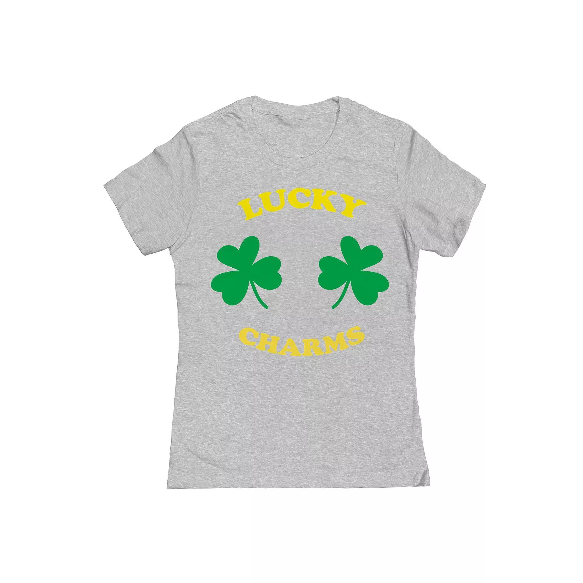 Women's Lucky Charms St. Patrick's Day Graphic T-Shirt, Girl's, Size: XXL, Sport Gray Product Image