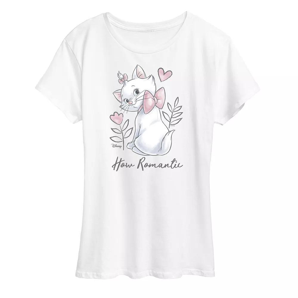 Disney's The Aristocats Women's Romantic Graphic Tee, Girl's, Size: Medium, White Product Image