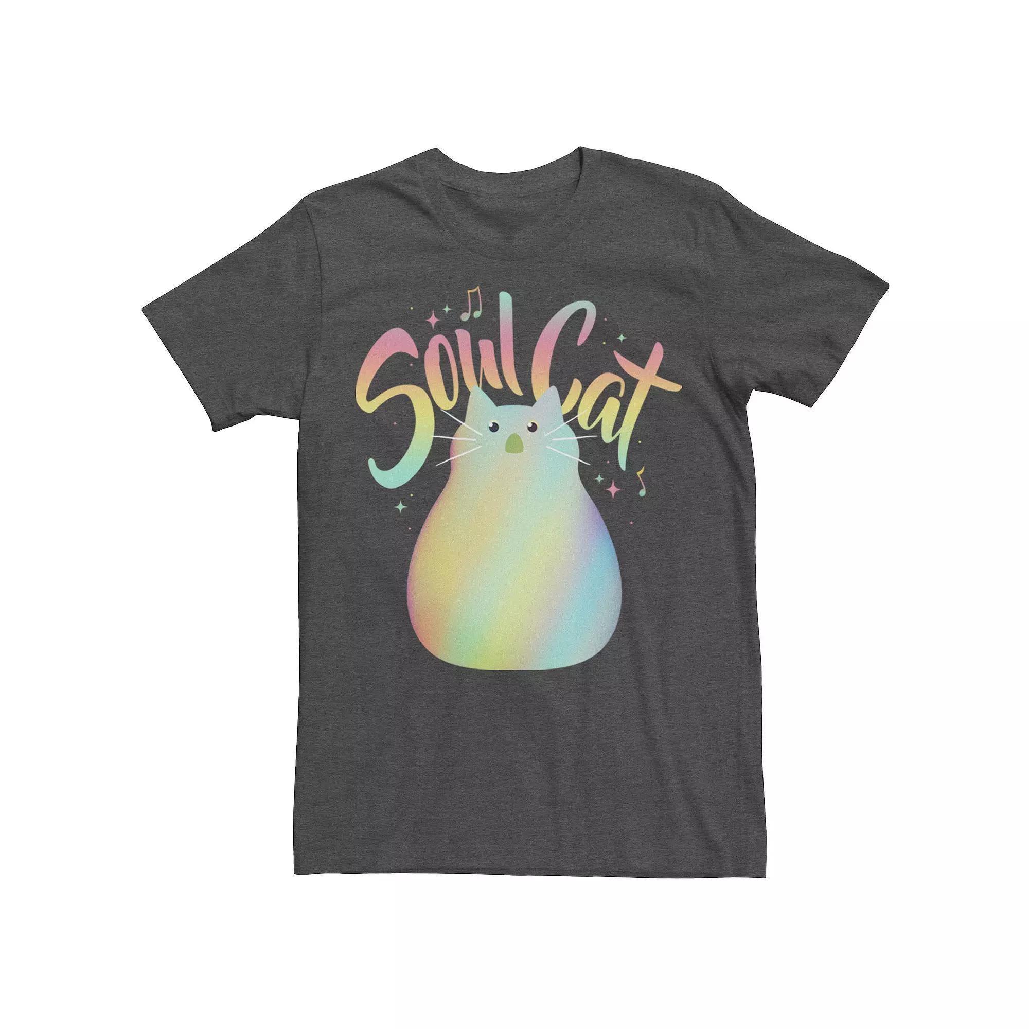 Big & Tall Disney / Pixar Soul Cat Gradient Graphic Tee, Men's, Size: LT, Grey Heather Product Image