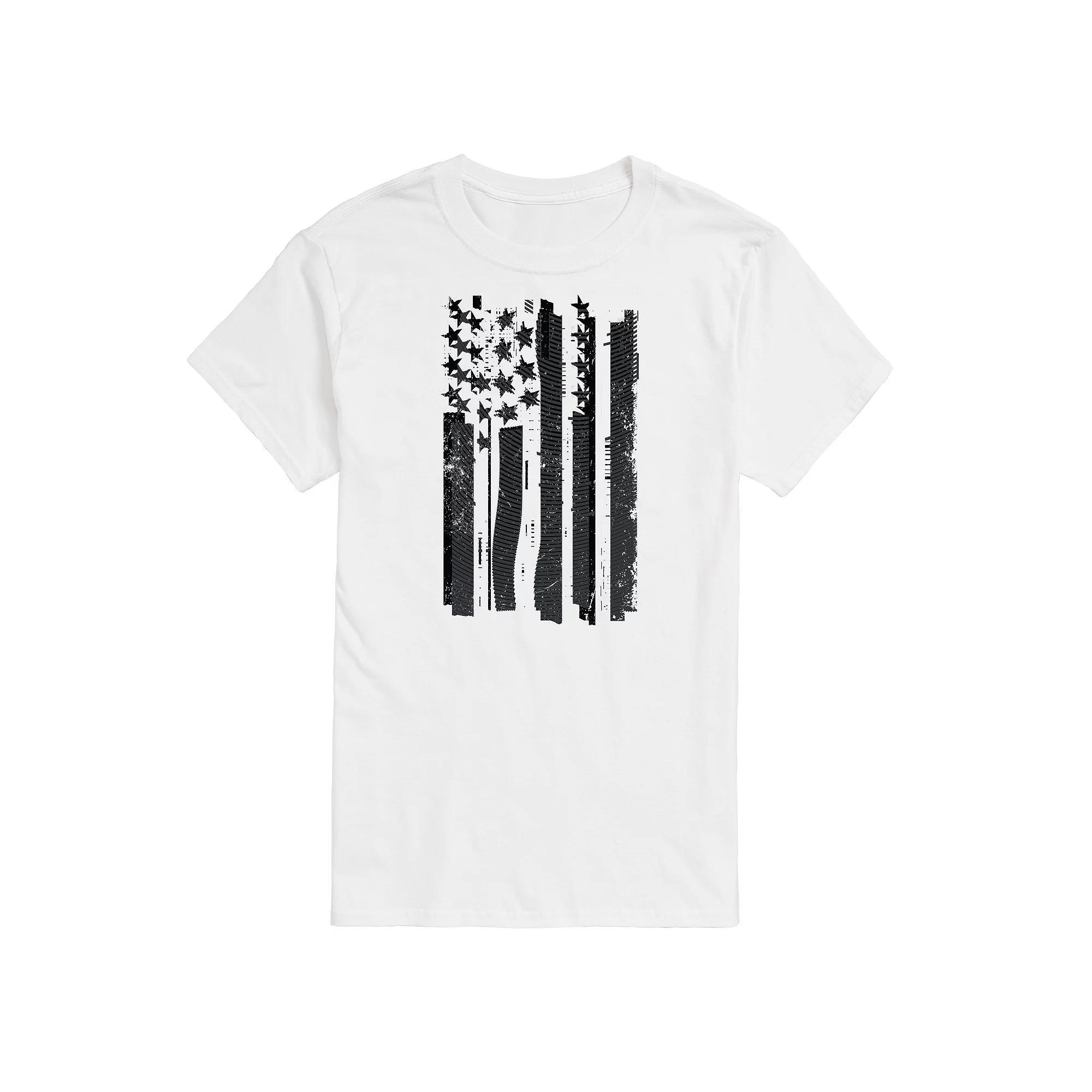 Big & Tall Glitched Freedom Tee, Mens Product Image