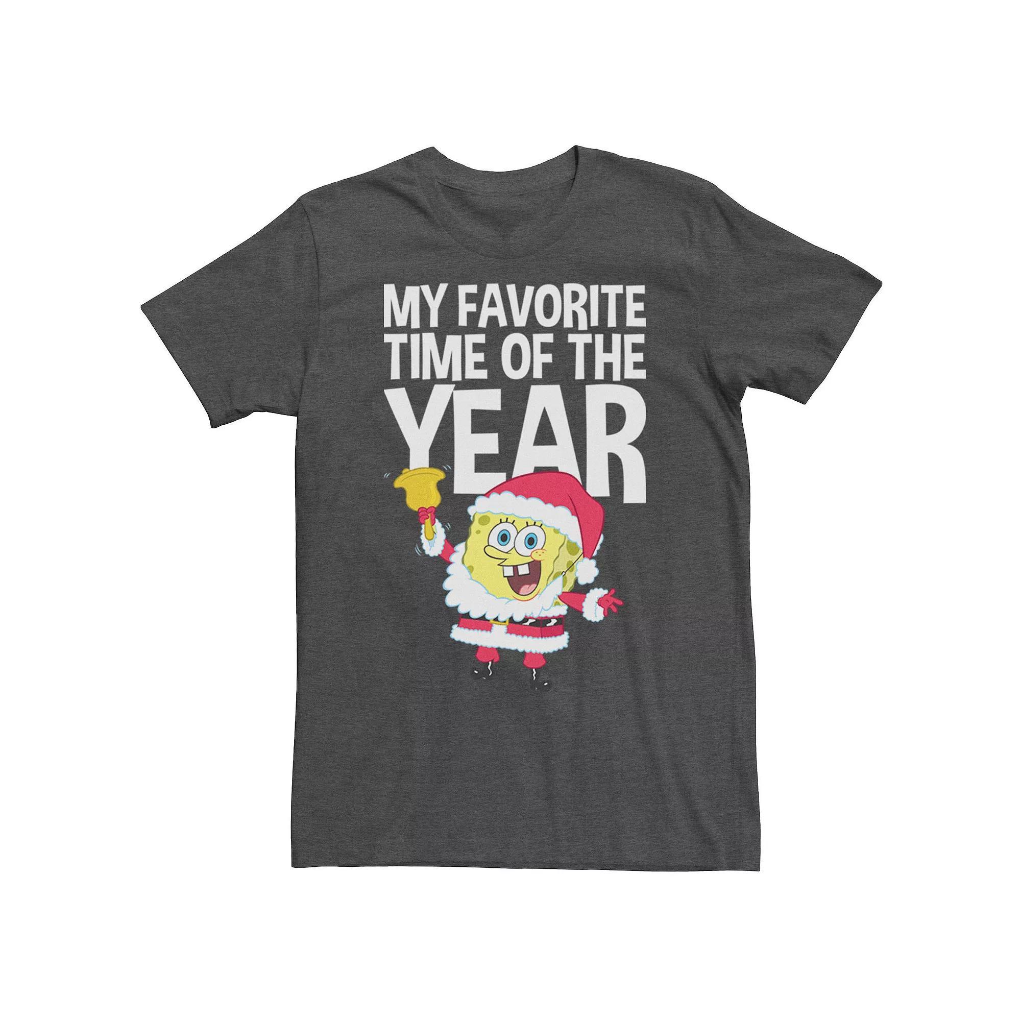 Mens Spongebob Squarepants Santa Christmas Tee Product Image