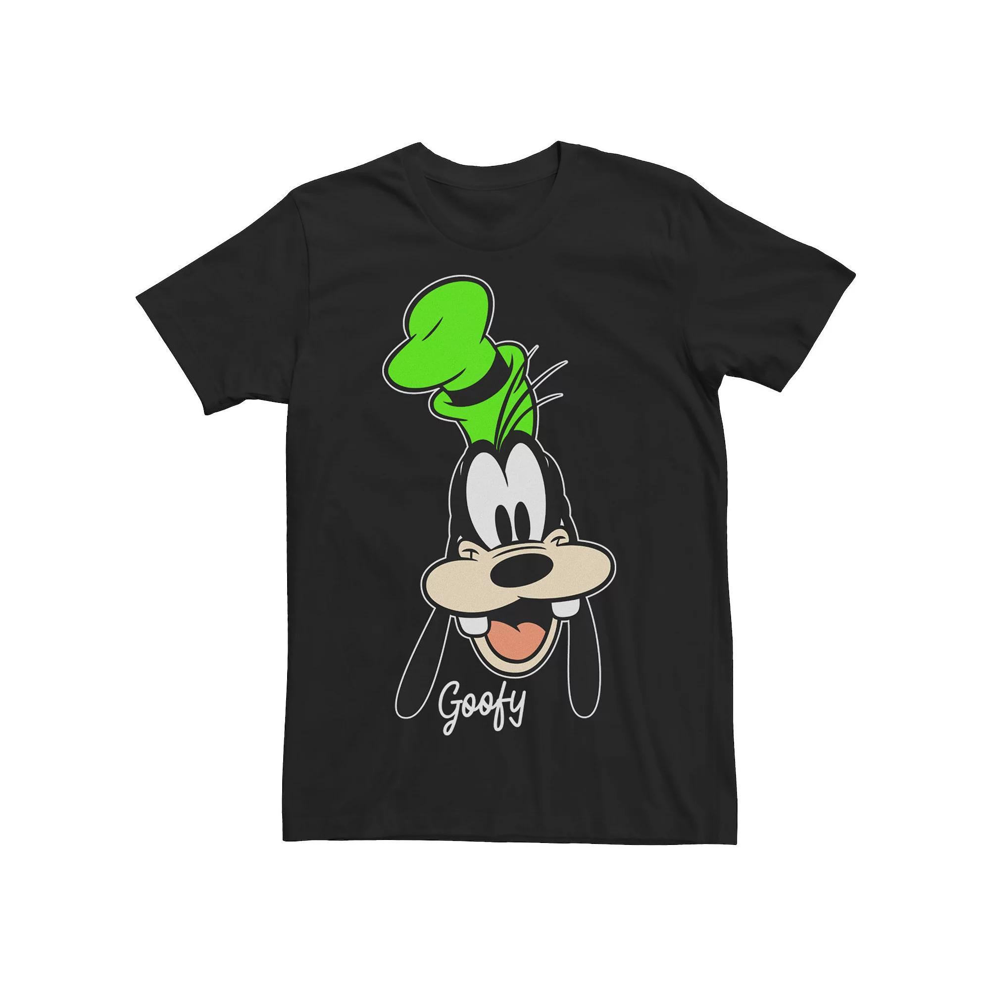 Disney's Goofy Big & Tall Smiling Face Portrait Tee, Men's, Size: 5XL, Black Product Image