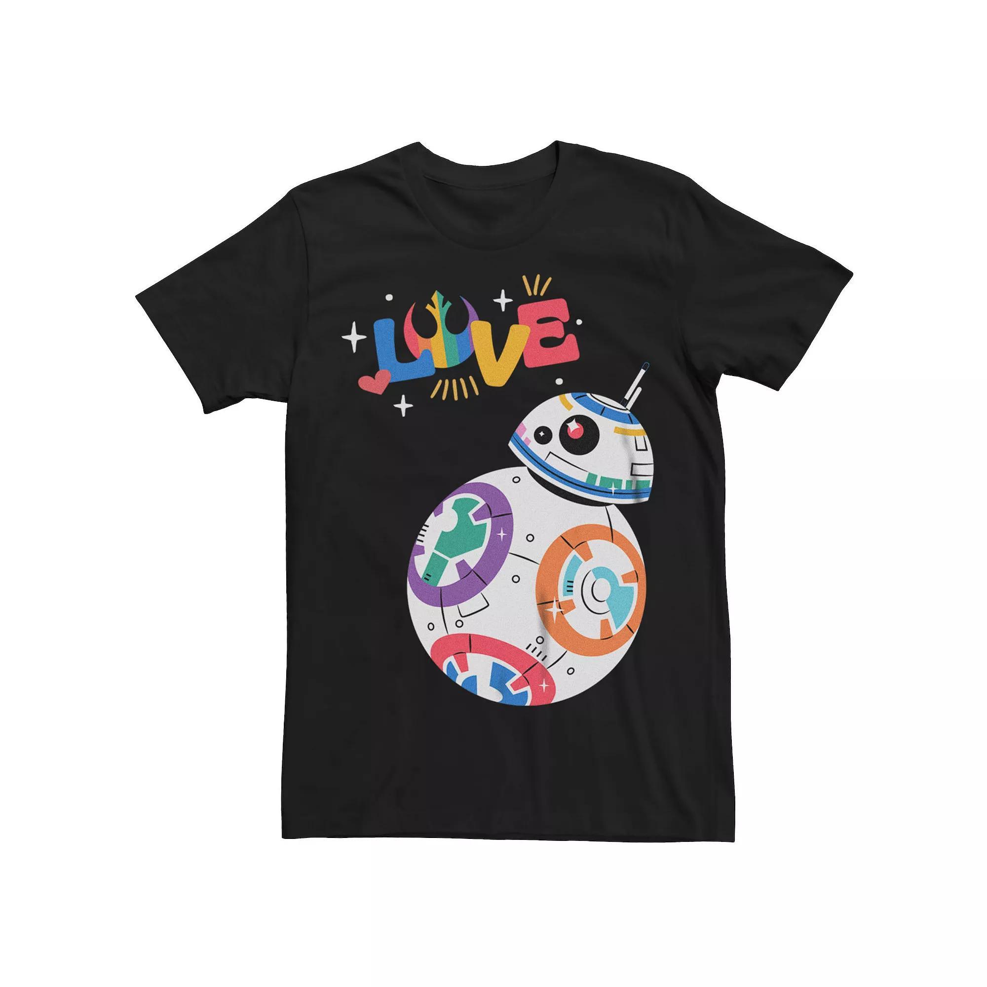 Men's Star Wars Pride BB-8 Love Graphic Tee, Size: Medium, Black Product Image