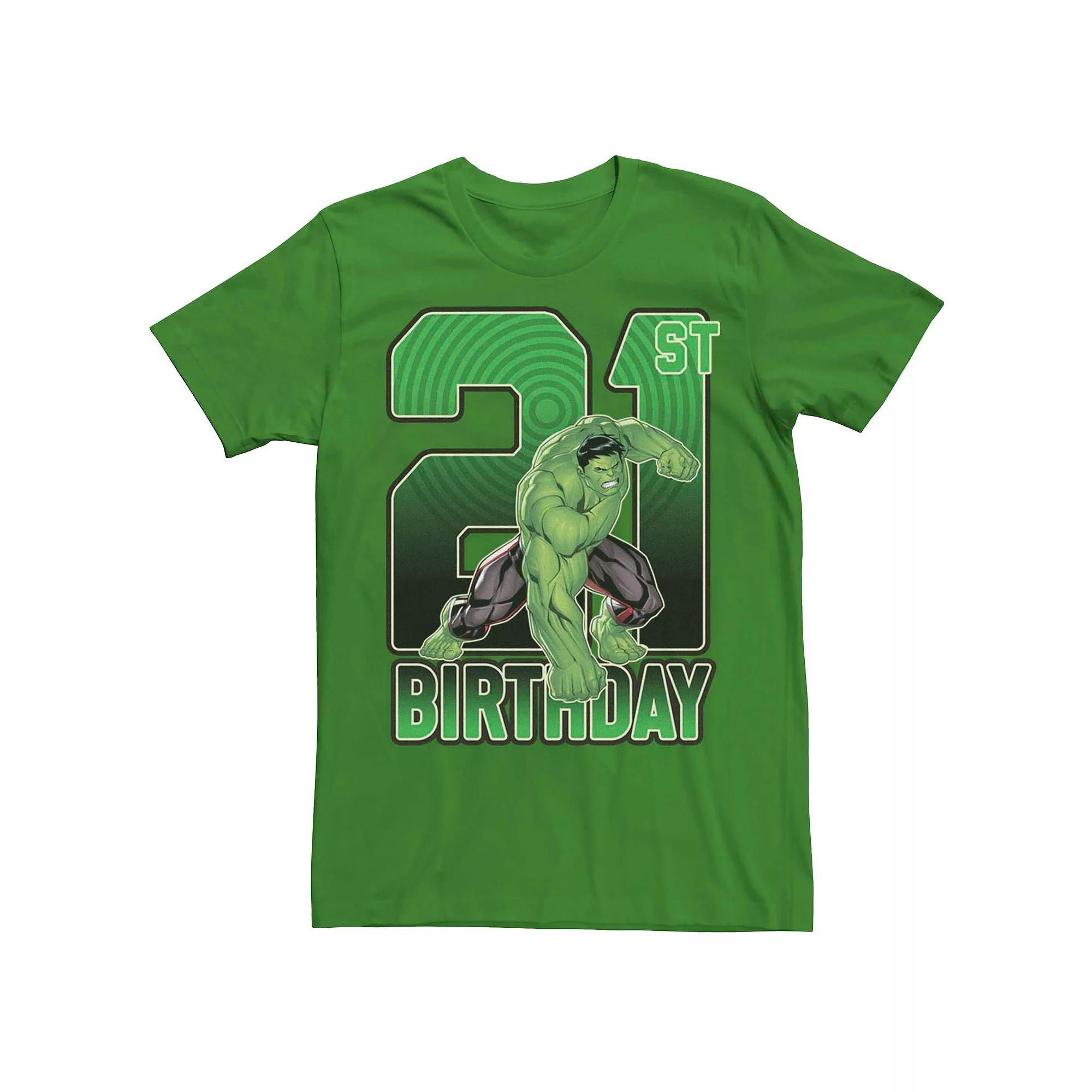 Men's Marvel's Hulk 21st Birthday Tee, Size: 3XL, Kelly Product Image