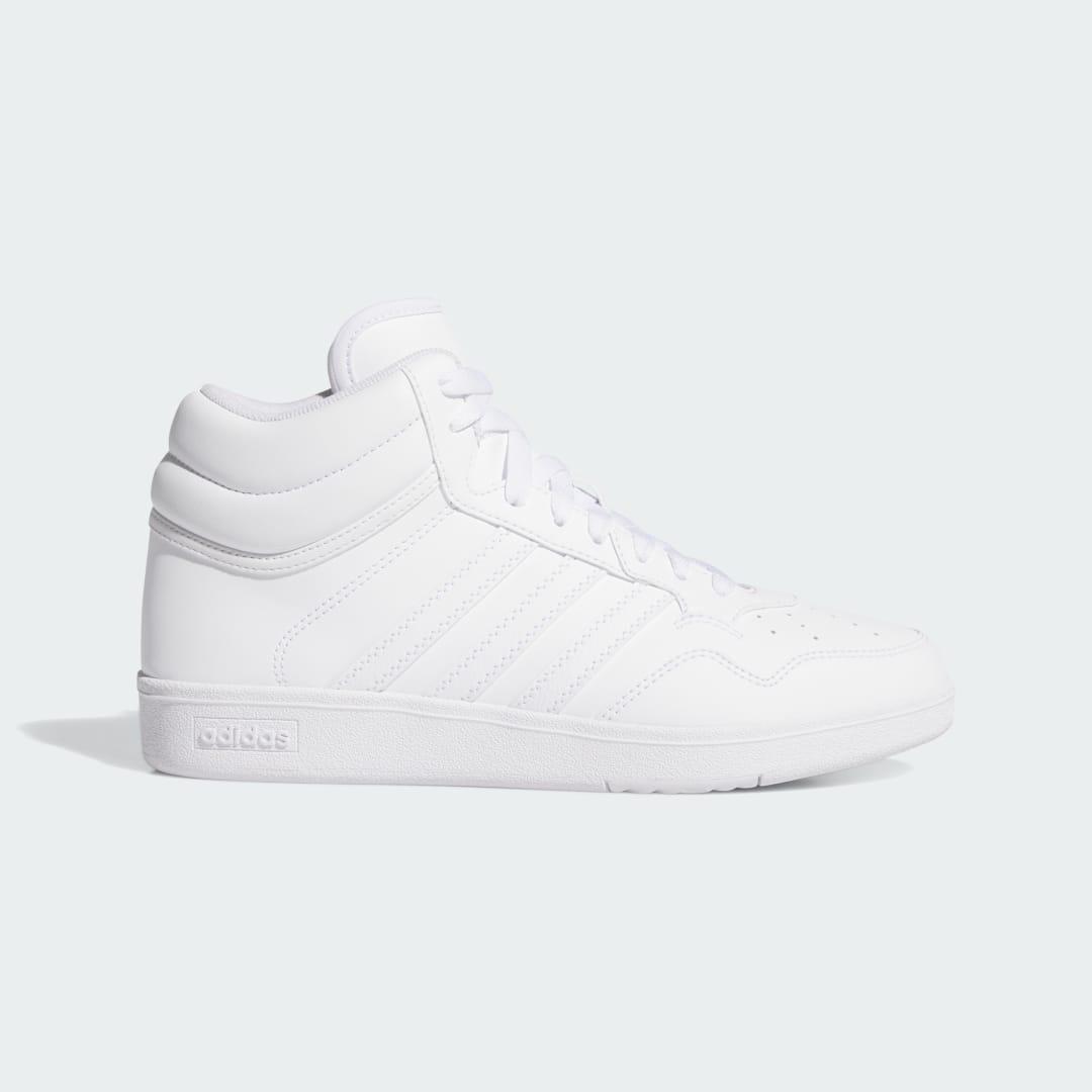 adidas Hoops 4.0 Women's Mid Top Basketball Shoes, Size: 6, White White Black Product Image