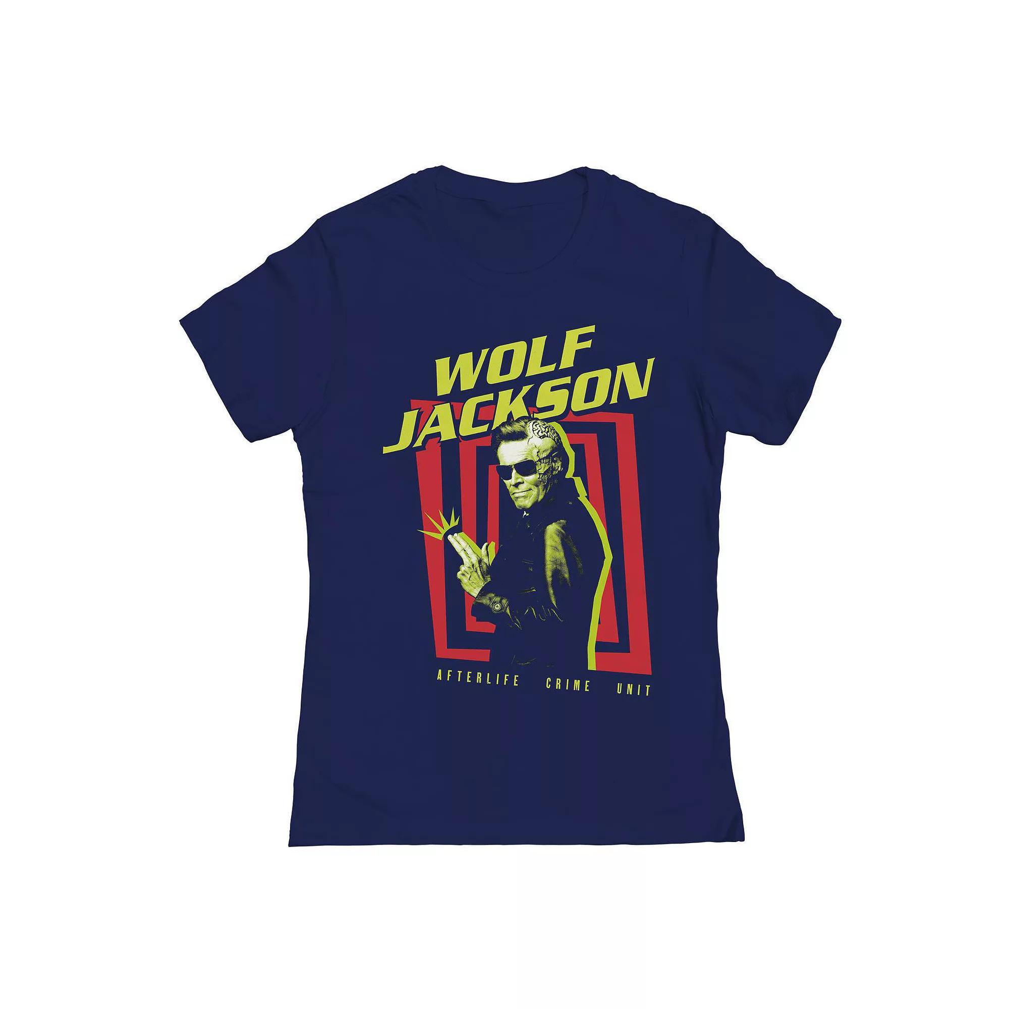 Junior's Wolf Jackson Beetlejuice Graphic Tee, Women's, Size: XL, Black Product Image