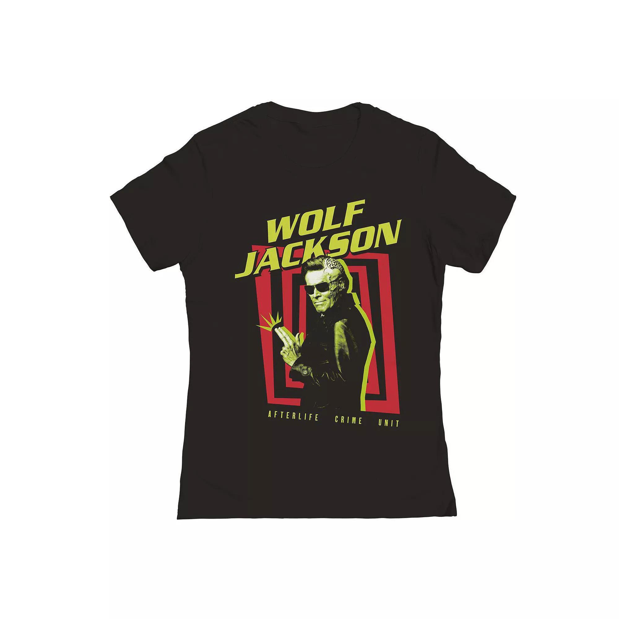 Junior's Wolf Jackson Beetlejuice Graphic Tee, Women's, Size: XL, Black Product Image