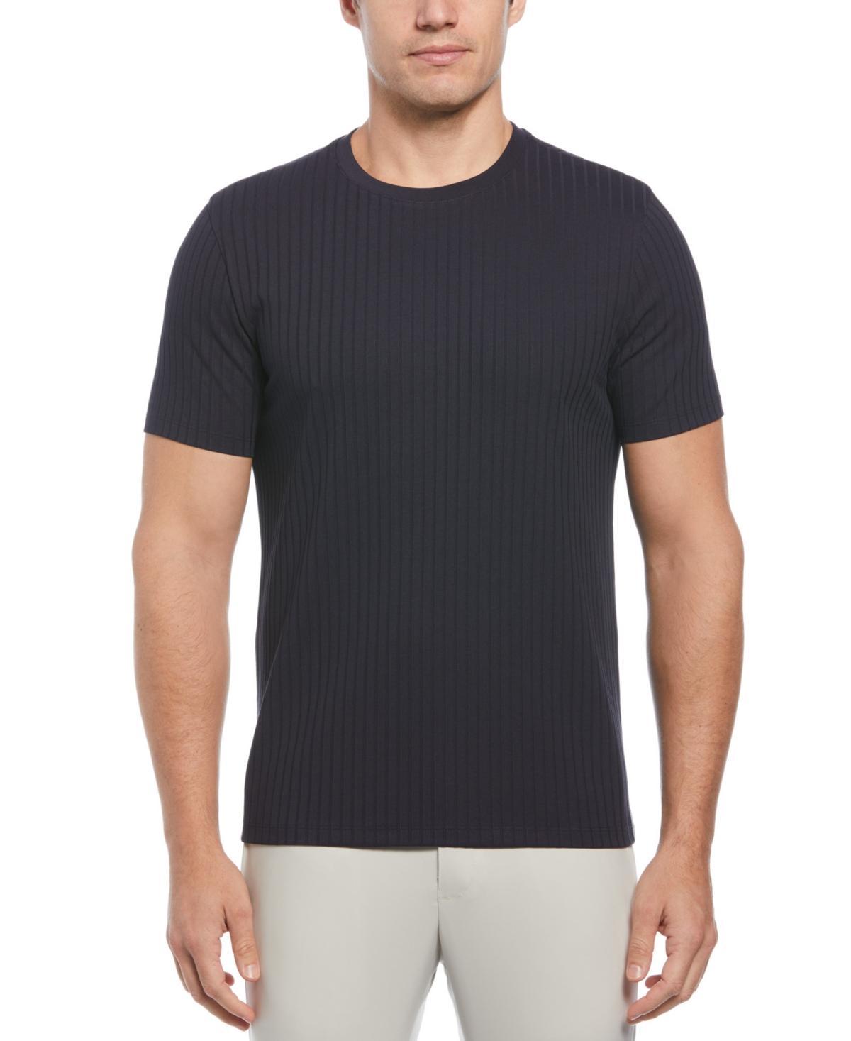 Perry Ellis Mens Ribbed Crewneck Short Sleeve T-Shirt Product Image