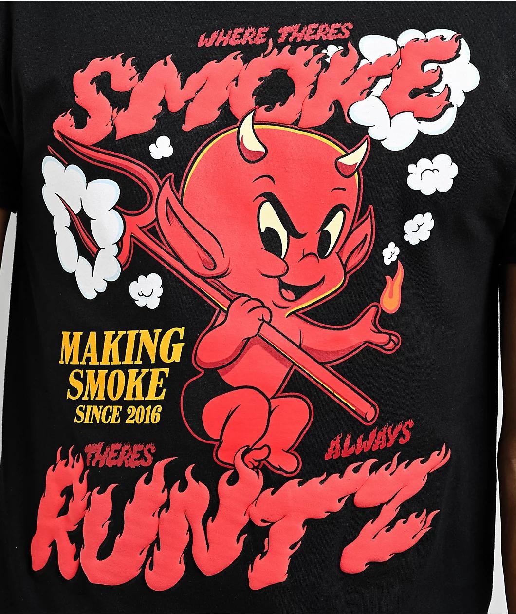 Runtz Where's The Smoke Black T-Shirt Product Image