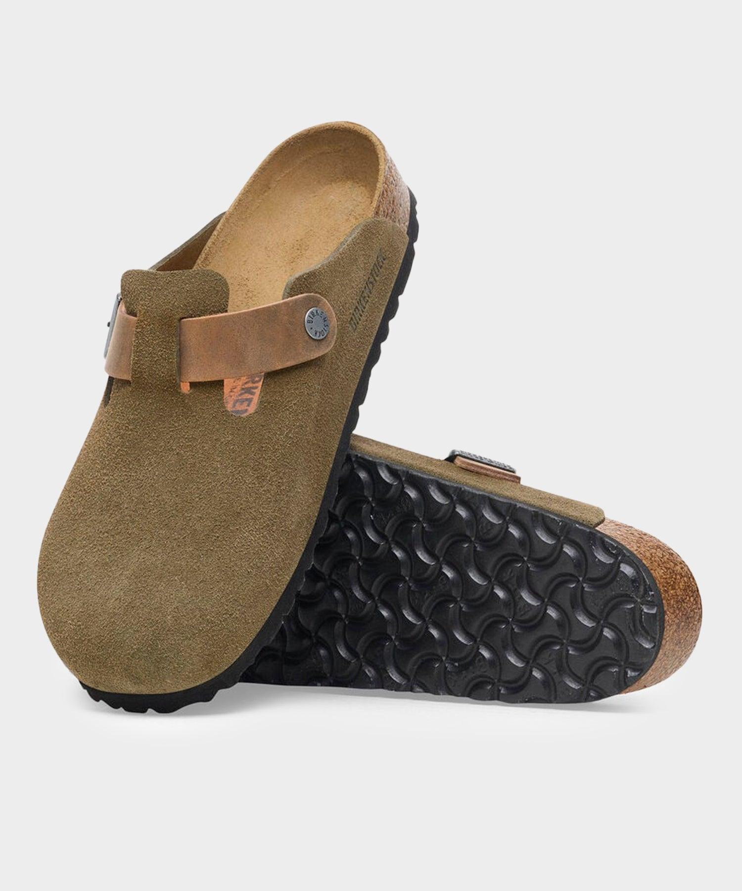 Birkenstock Boston Mixed Leather in Thyme Product Image