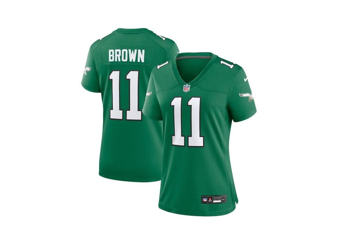Women's Nike A.J. Brown Kelly Green Philadelphia Eagles Alternate Player Game Jersey, Size: Small Product Image