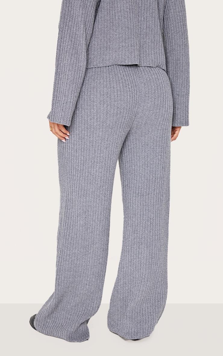 Petite Charcoal Knitted Pants Product Image