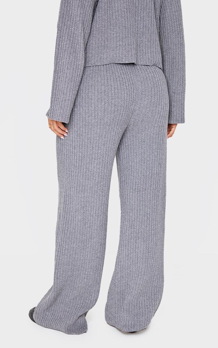 Petite Charcoal Knitted Pants Product Image