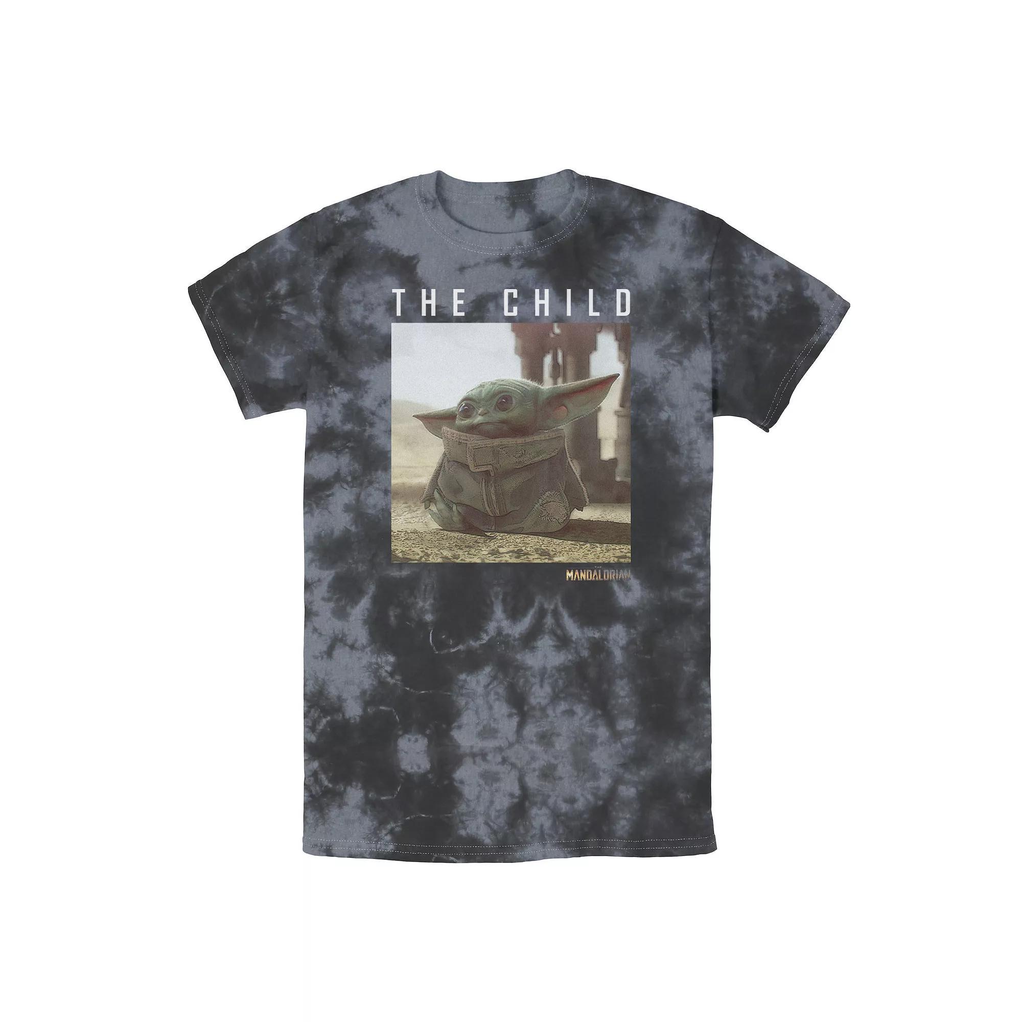 Men's Star Wars The Mandalorian The Child Long Ears Photo Tee, Boy's, Size: Small, Black Grey Product Image