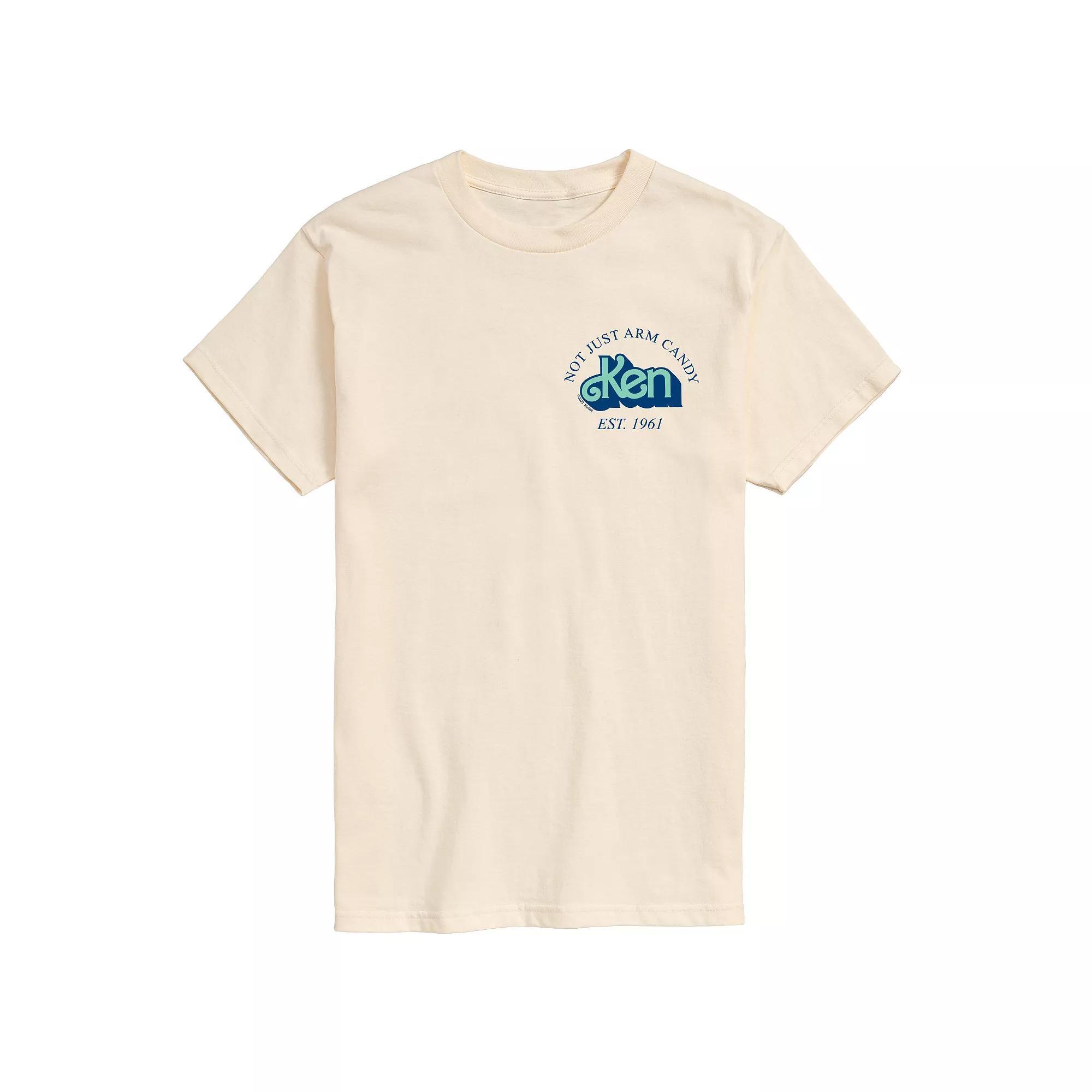 Men's Barbie Not Just Arm Candy Ken Graphic Tee, Size: Small, Beige Product Image