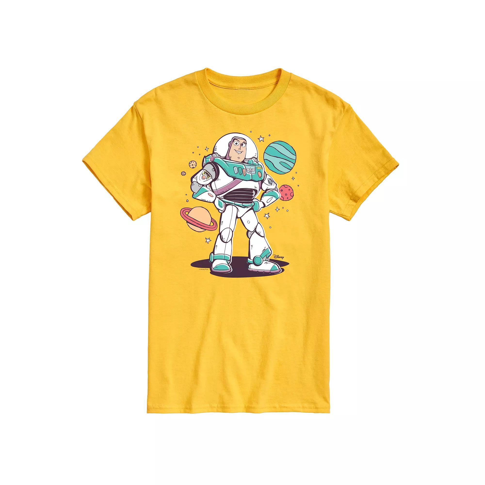 Disney / Pixar's Toy Story 4 Men's Buzz and Planets Graphic Tee, Size: Large, Ivory Product Image