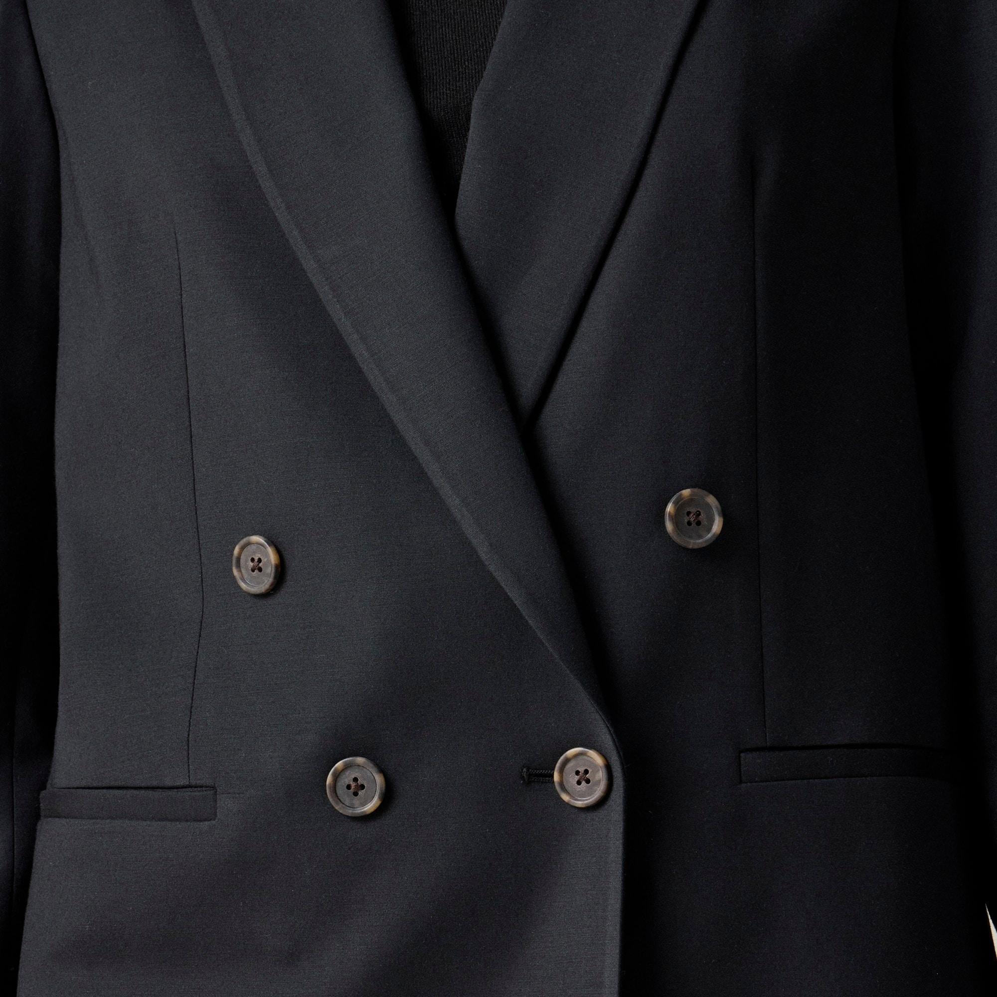 Relaxed double-breasted blazer in city twill Product Image