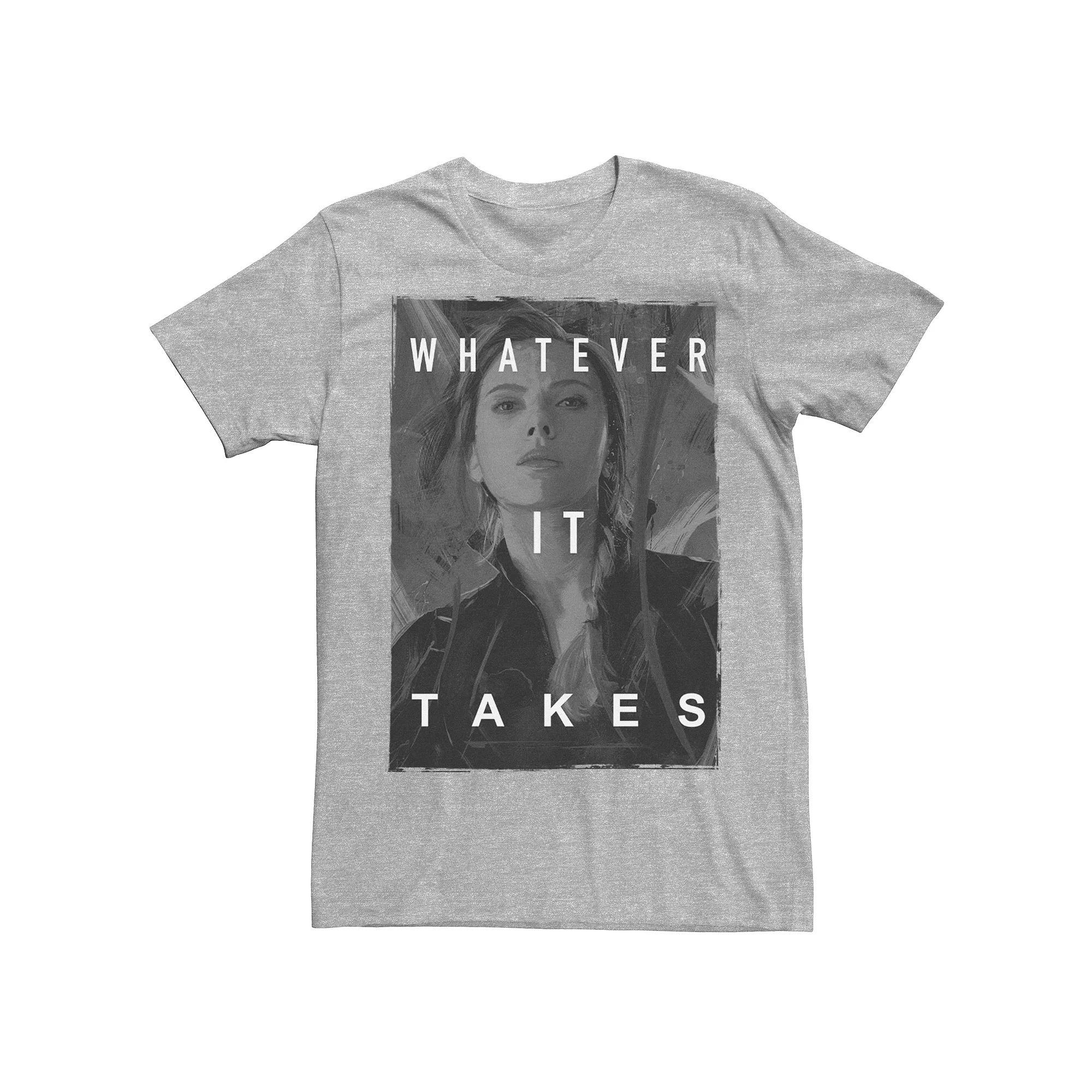 Men's Avengers Endgame Black Widow Tee, Size: XL, Athletic Grey Product Image