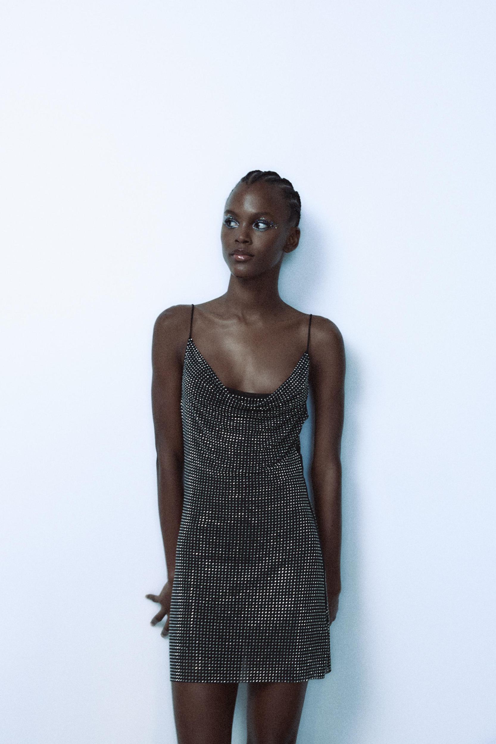 SHINY TULLE MINI DRESS Product Image