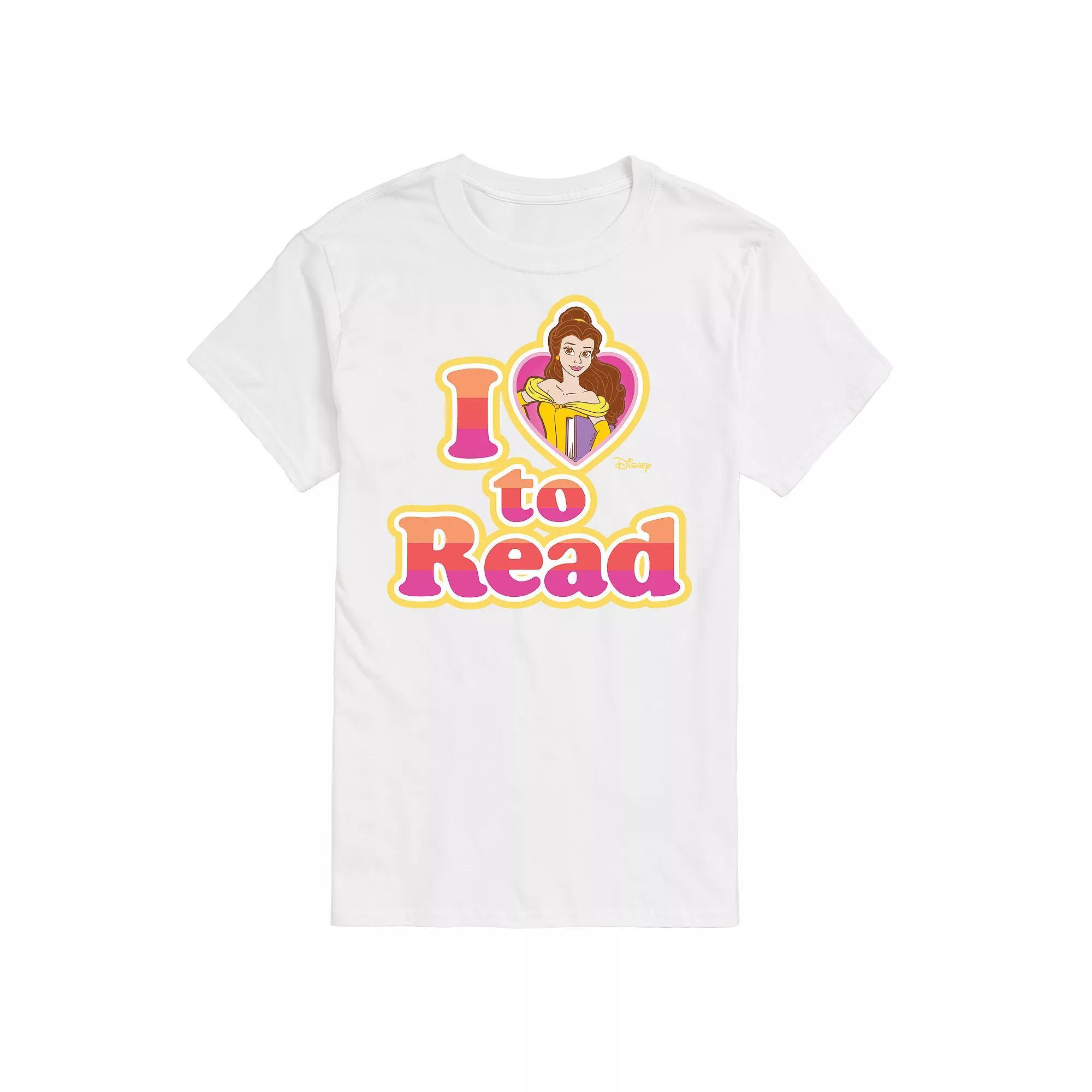 Disney Princess Big & Tall Belle I Love To Read Graphic Tee, Mens Product Image