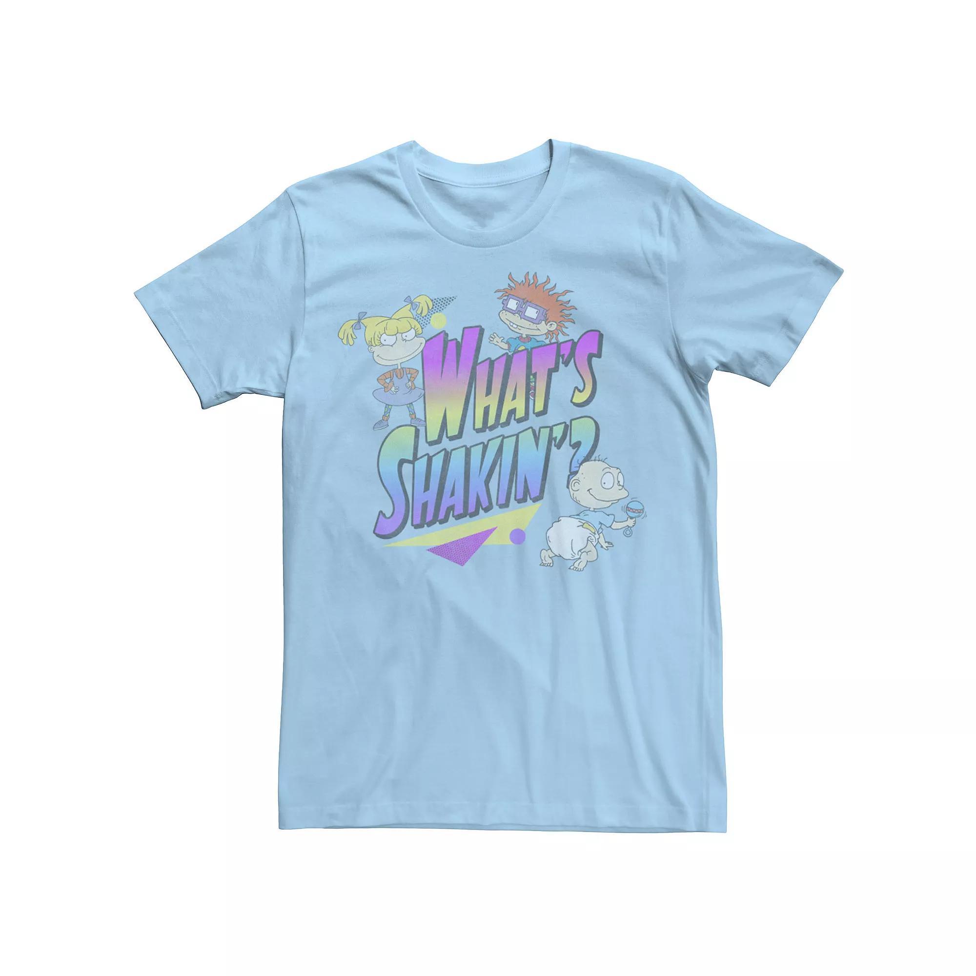 Men's Nickelodeon Rugrats Vintage Neon What's Shakin'? Tee, Boy's, Size: Large, Light Blue Product Image