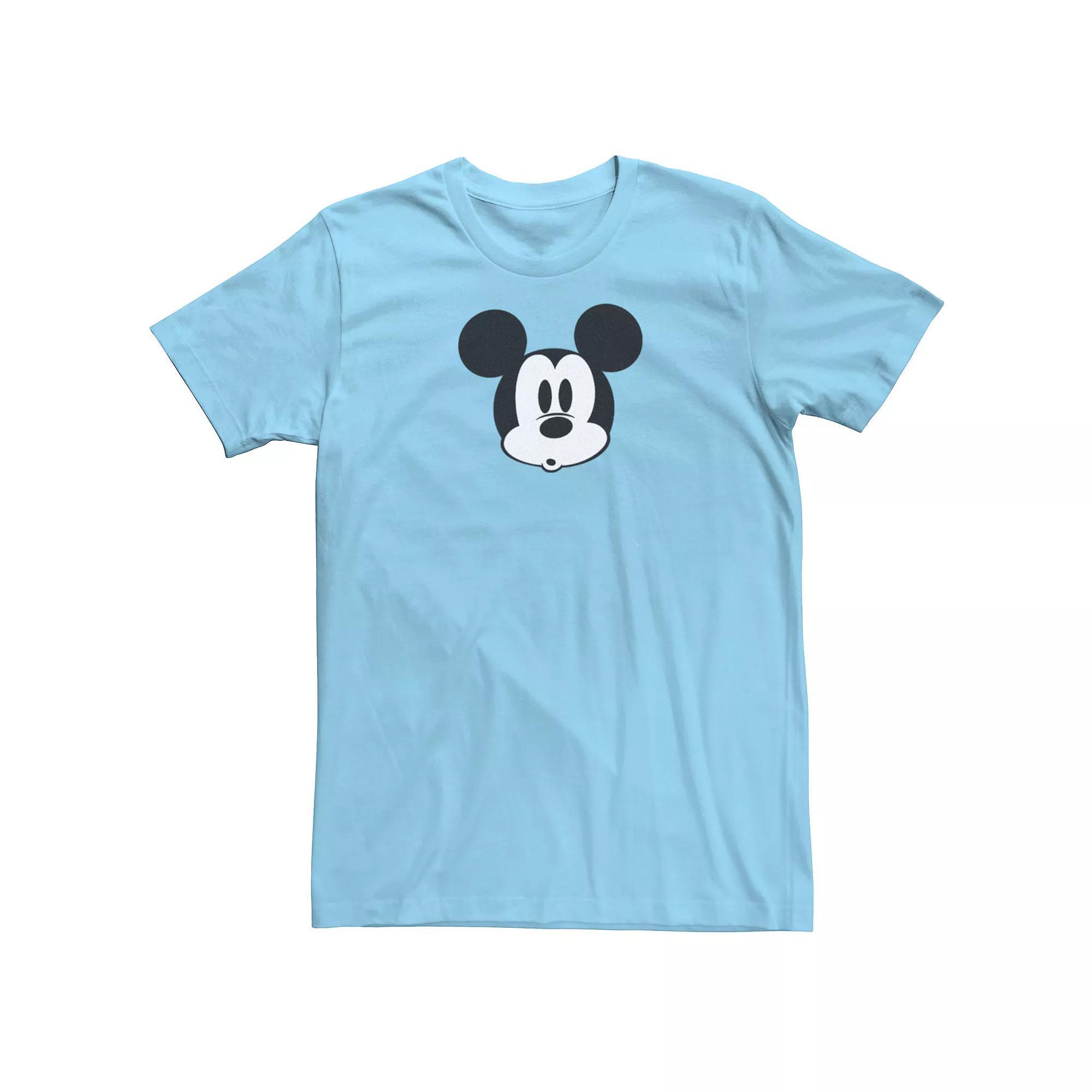 Men's Disney's Mickey Mouse Classic Oops Face Tee, Size: Medium, Light Blue Product Image