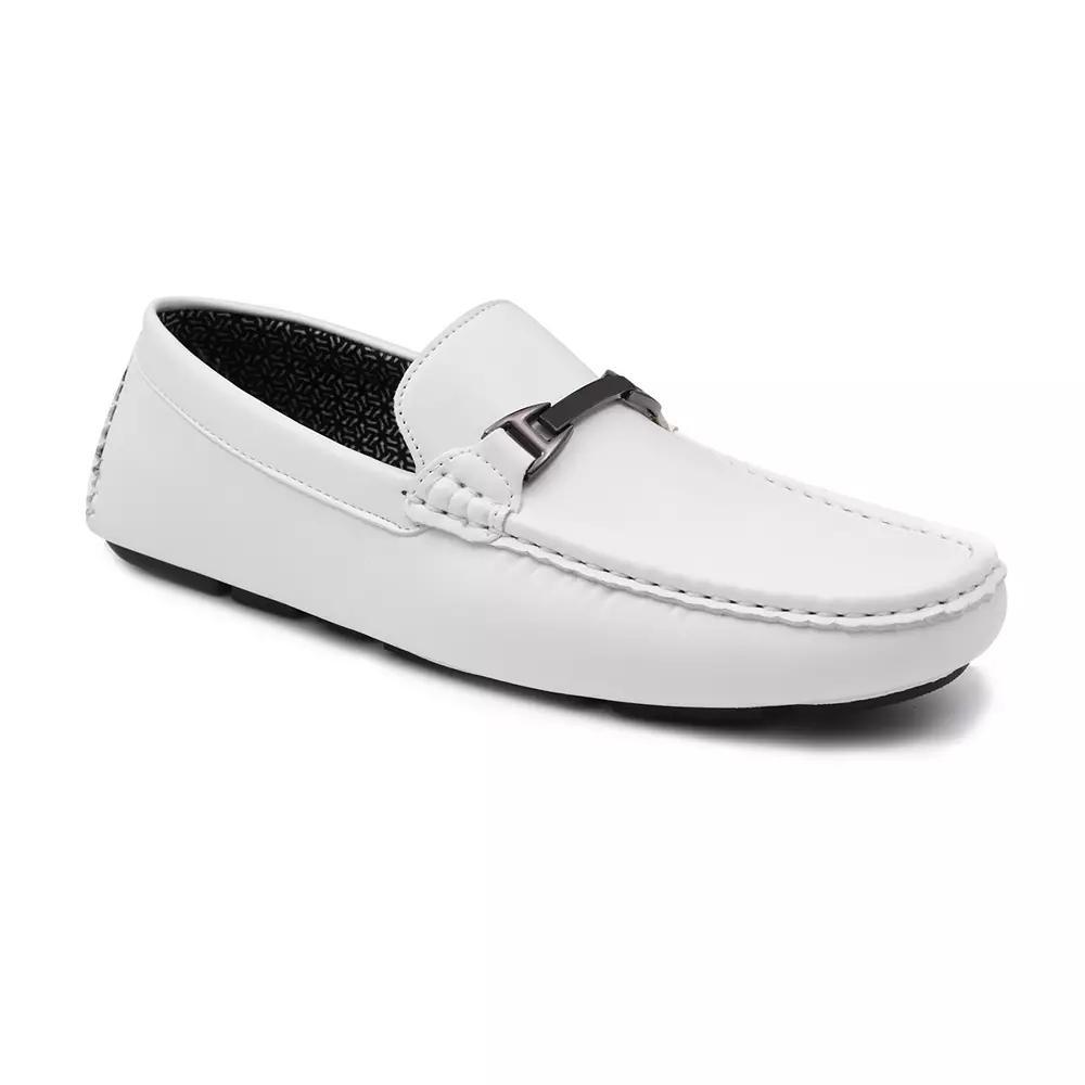 Womens Crinkled Patent Leather Square-Toe Loafers Product Image