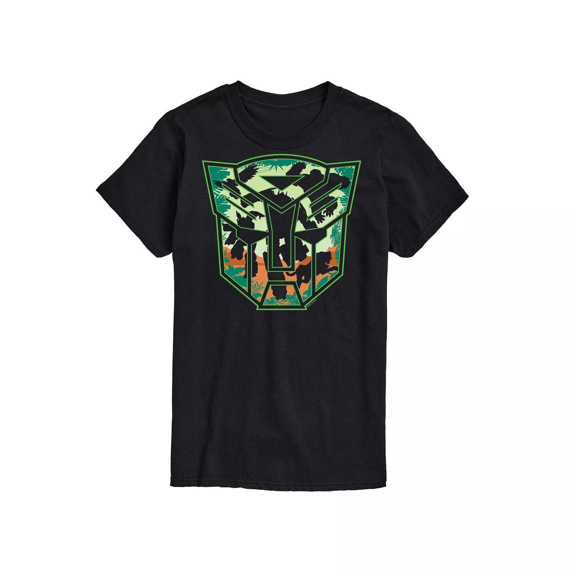 Mens Transformers Autobot Jungle Logo Graphic Tee Blue Product Image
