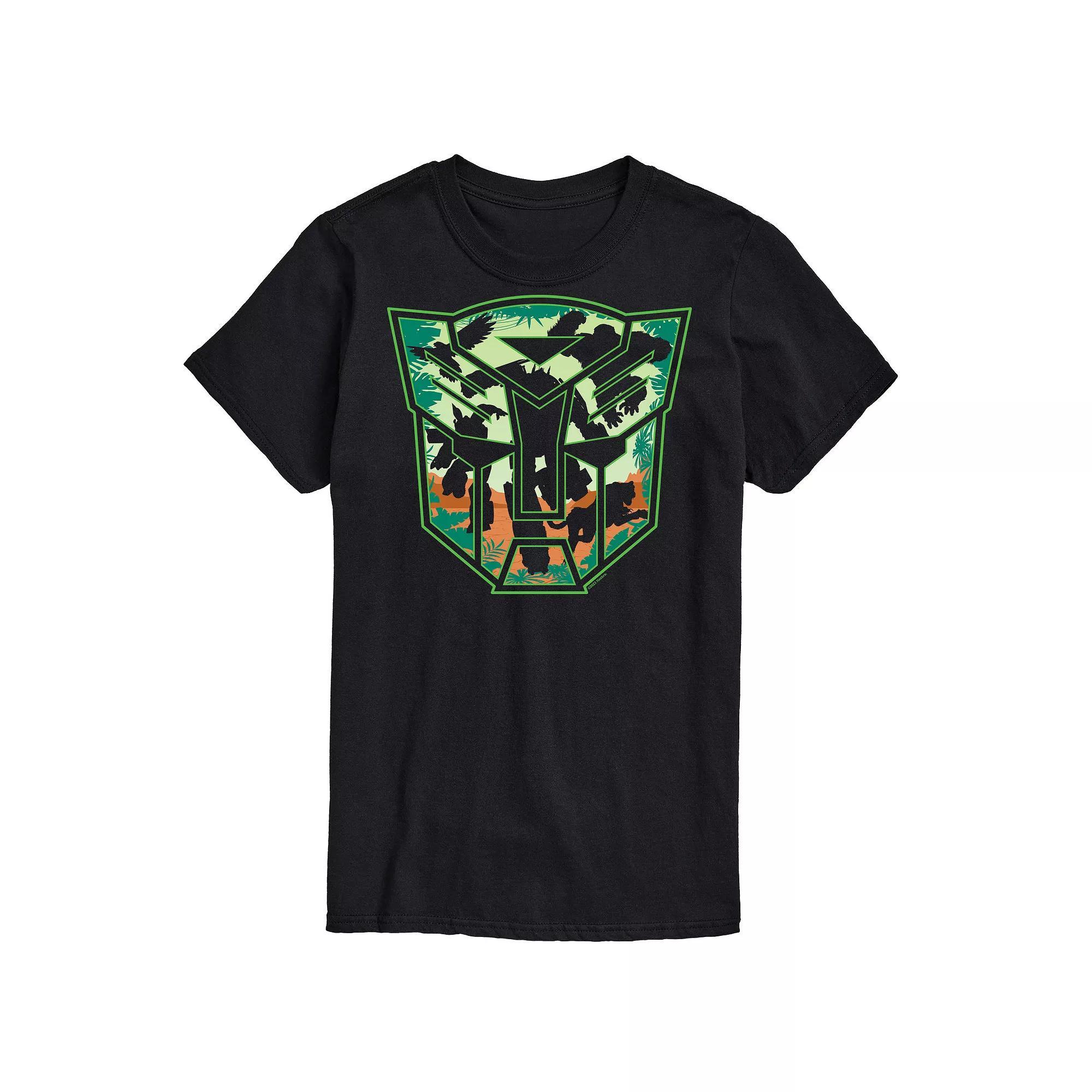 Mens Transformers Autobot Jungle Logo Graphic Tee Blue Product Image