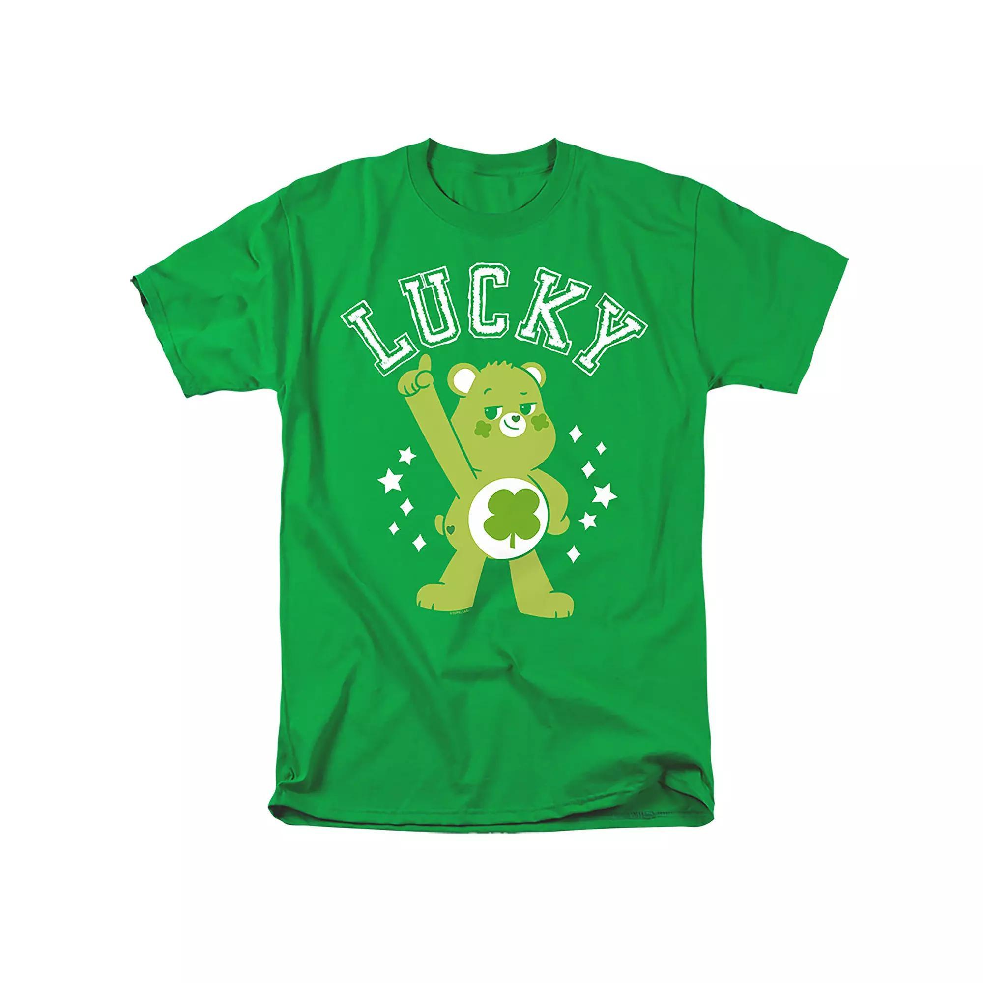 Men's Care Bears Good Luck Bear Graphic Tee, Size: XXL, Grey Product Image