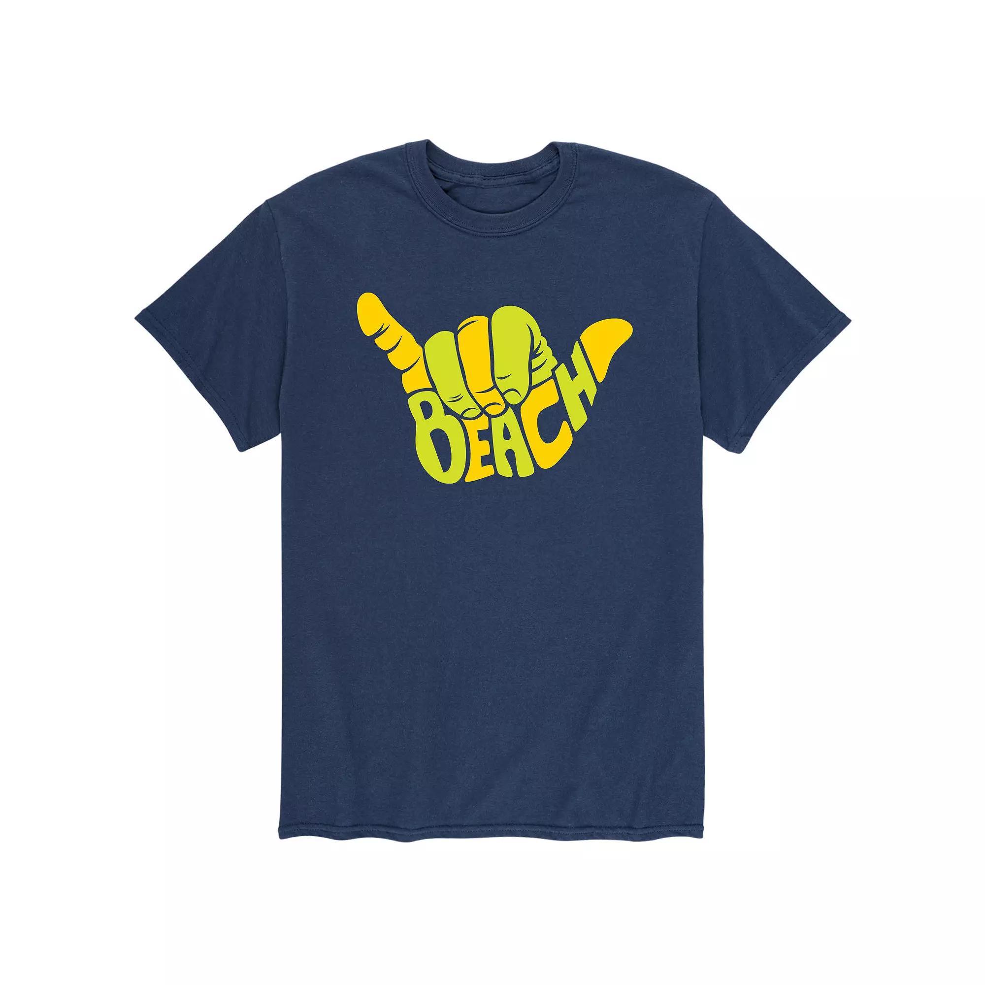 Mens Beach Aloha Hand Gesture Tee Product Image