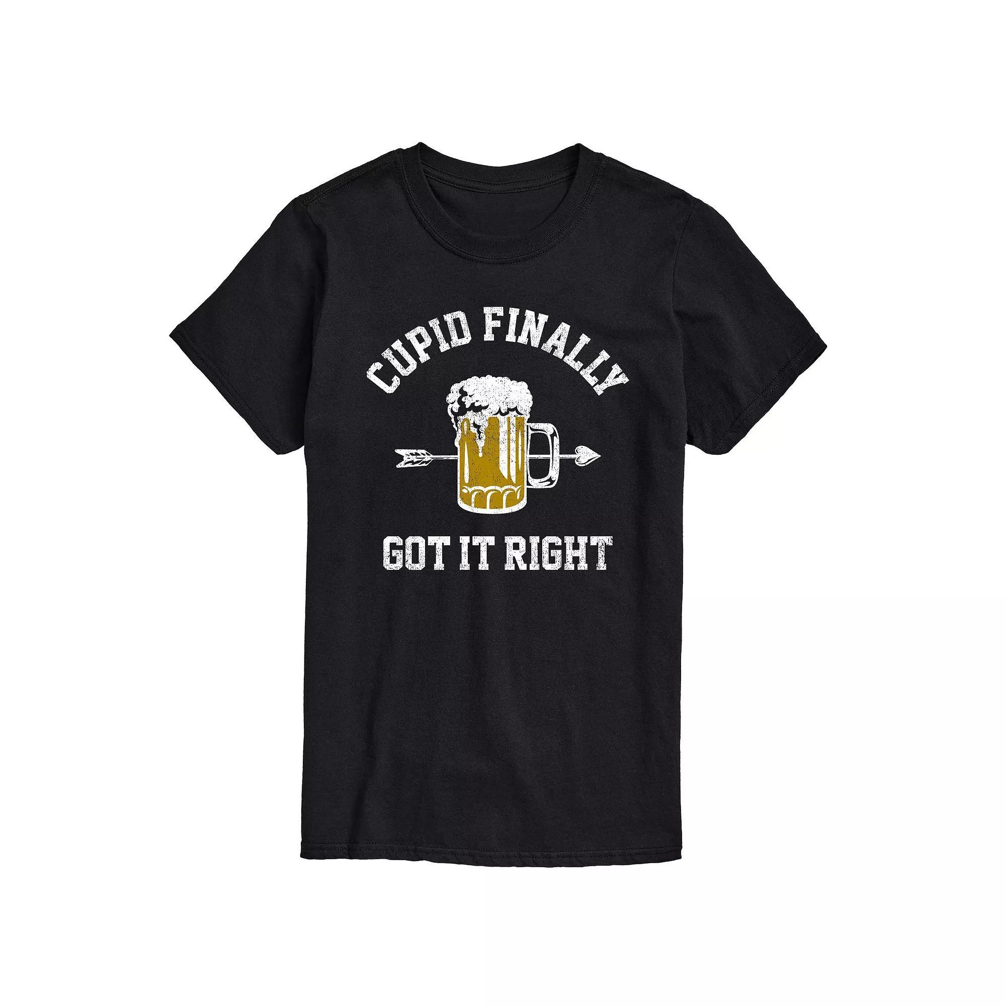 Mens Cupid Finally Got It Right Graphic Tee Product Image