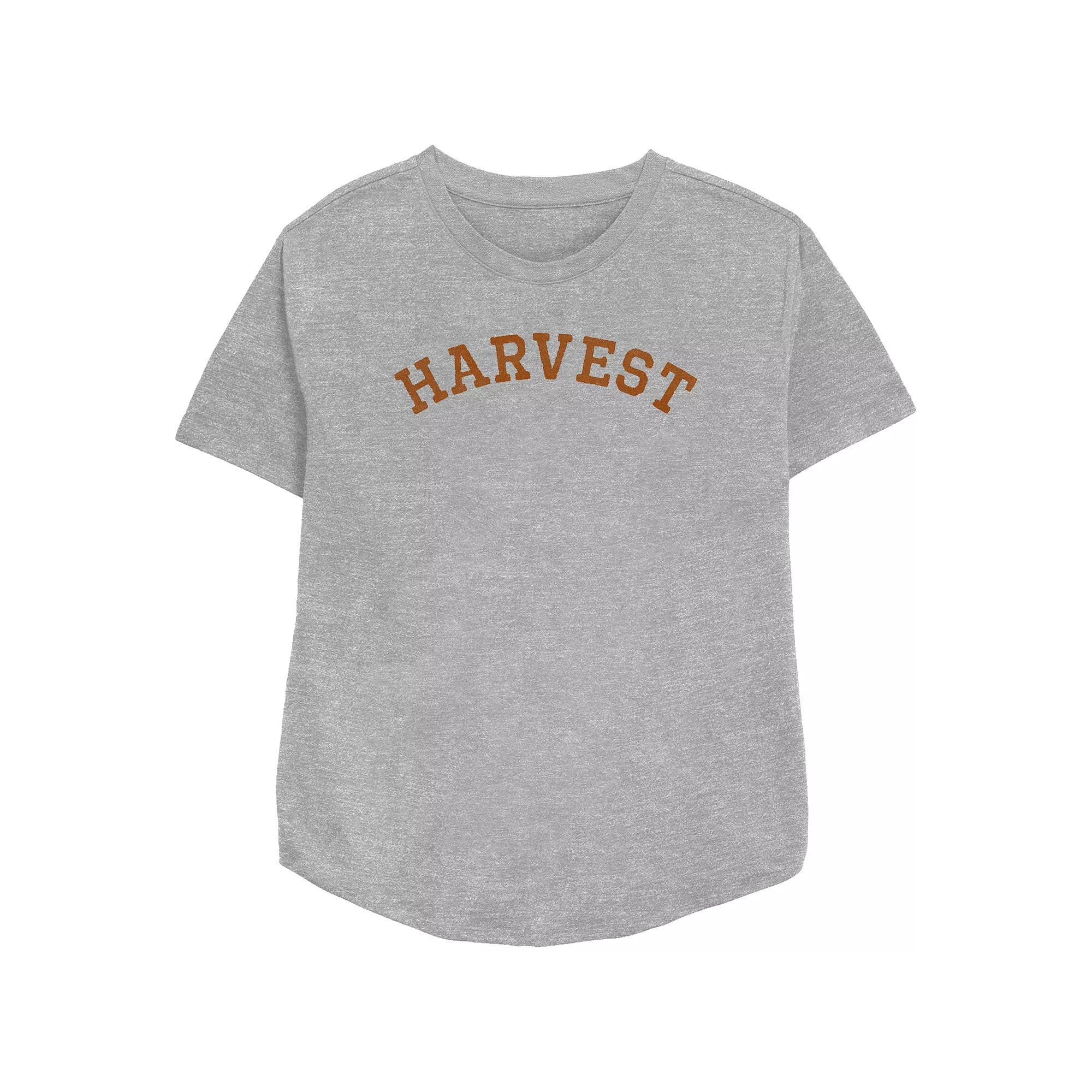 Women's Harvest Relaxed Fit Graphic Tee, Size: XS, Athletic Grey Product Image
