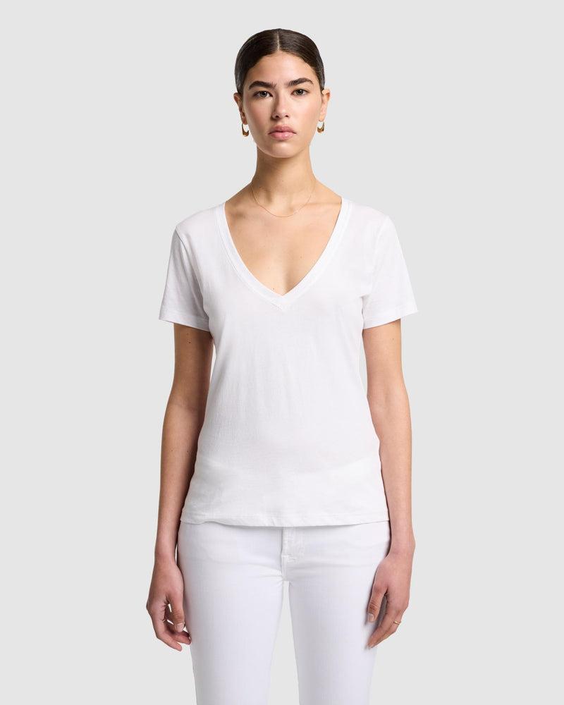 Pima Cotton Easy V-Neck Tee Product Image