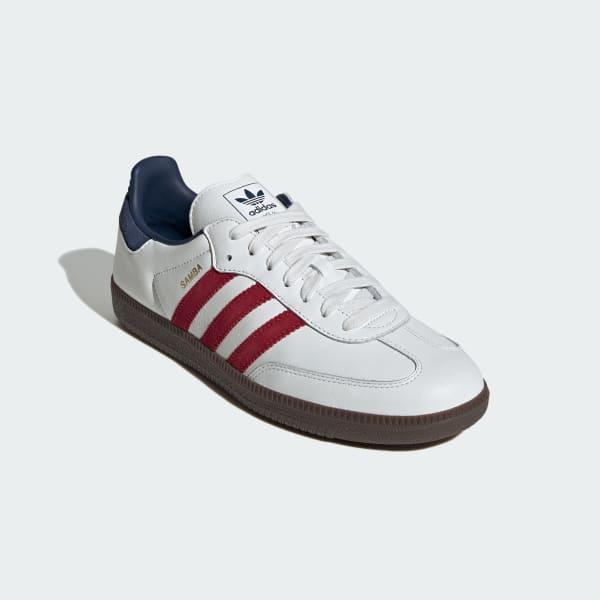 Mens adidas Samba OG Athletic Shoe - Core White / Team Victory Red / Night Indigo Product Image