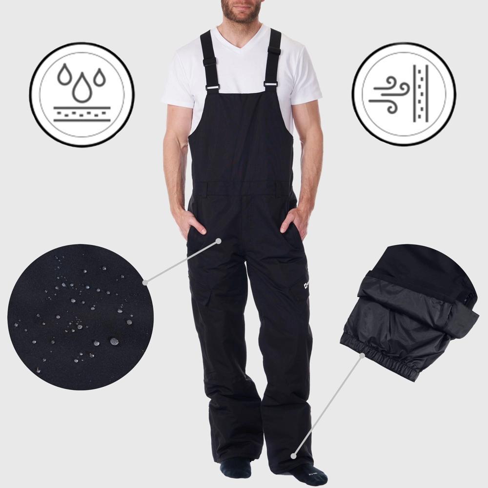Alpine Swiss Mens Insulated Snow Bib Overalls Waterproof Winter Ski Snowboard Pants Product Image