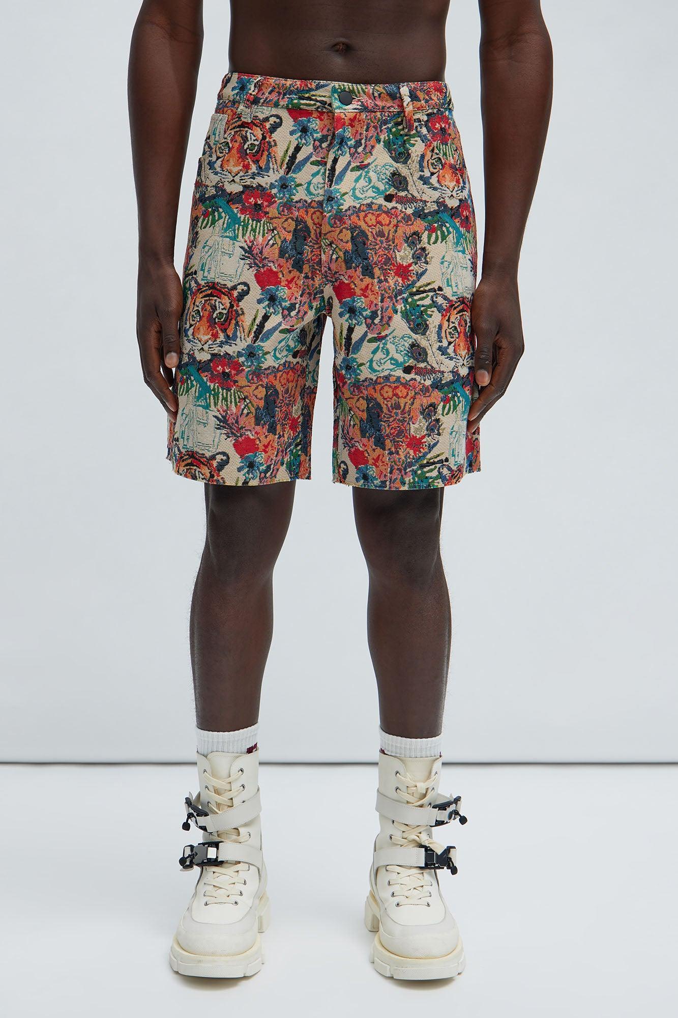 Ansel Tapestry Relaxed Shorts - Multi Color Product Image