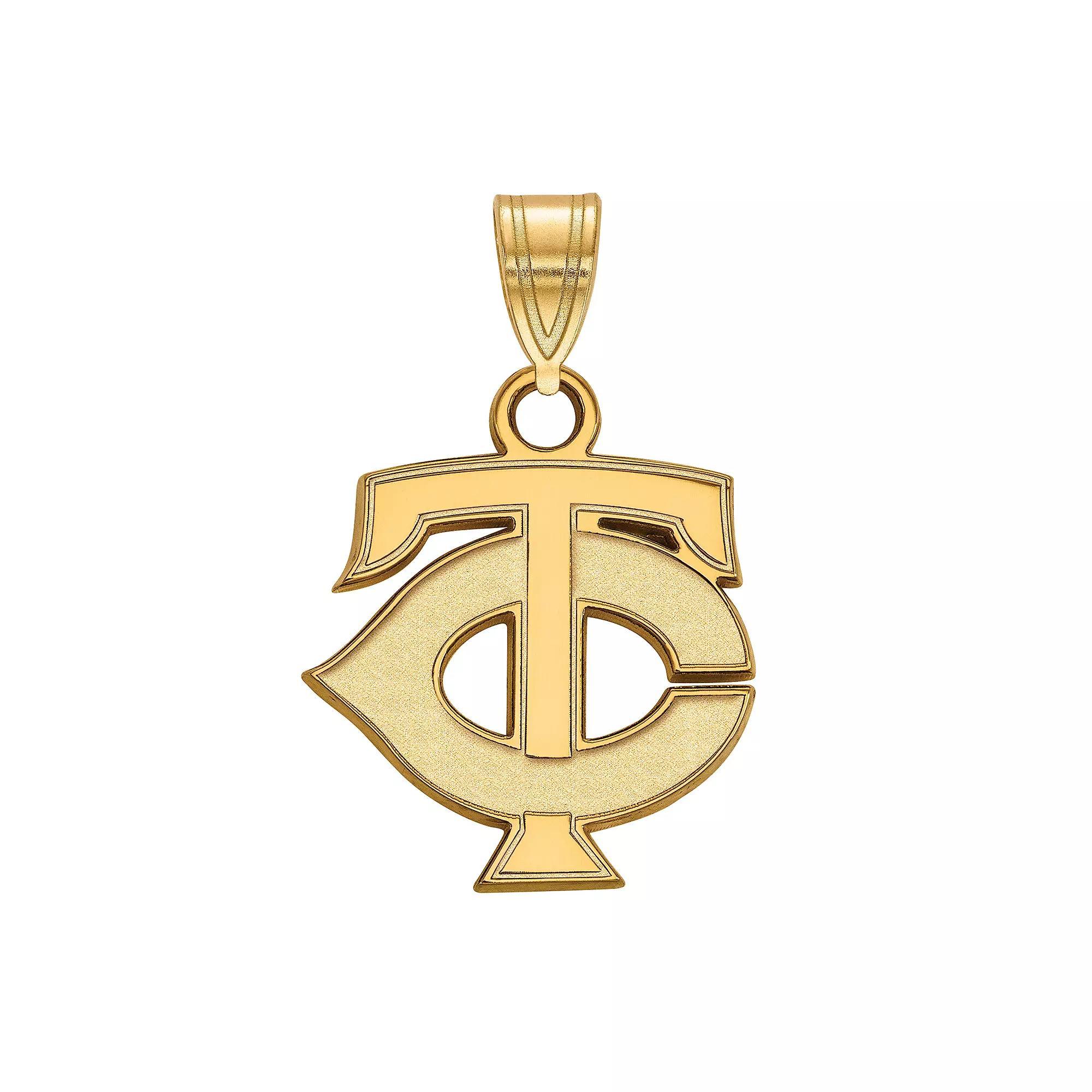 LogoArt Sterling Silver Minnesota Twins Small Pendant, Women's, Size: 19 mm, Gold Tone Product Image