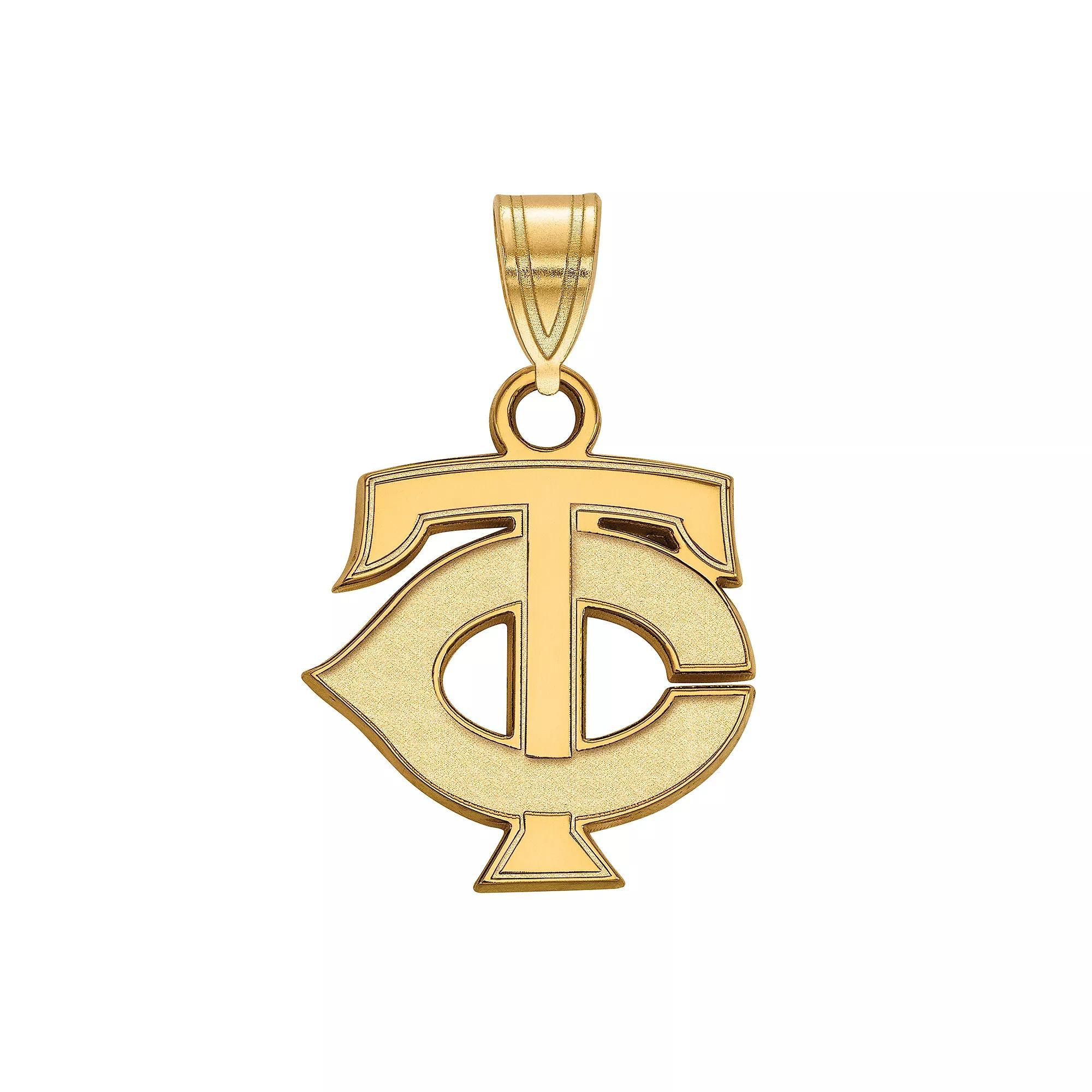 LogoArt Sterling Silver Minnesota Twins Small Pendant, Women's, Size: 19 mm, Gold Tone Product Image