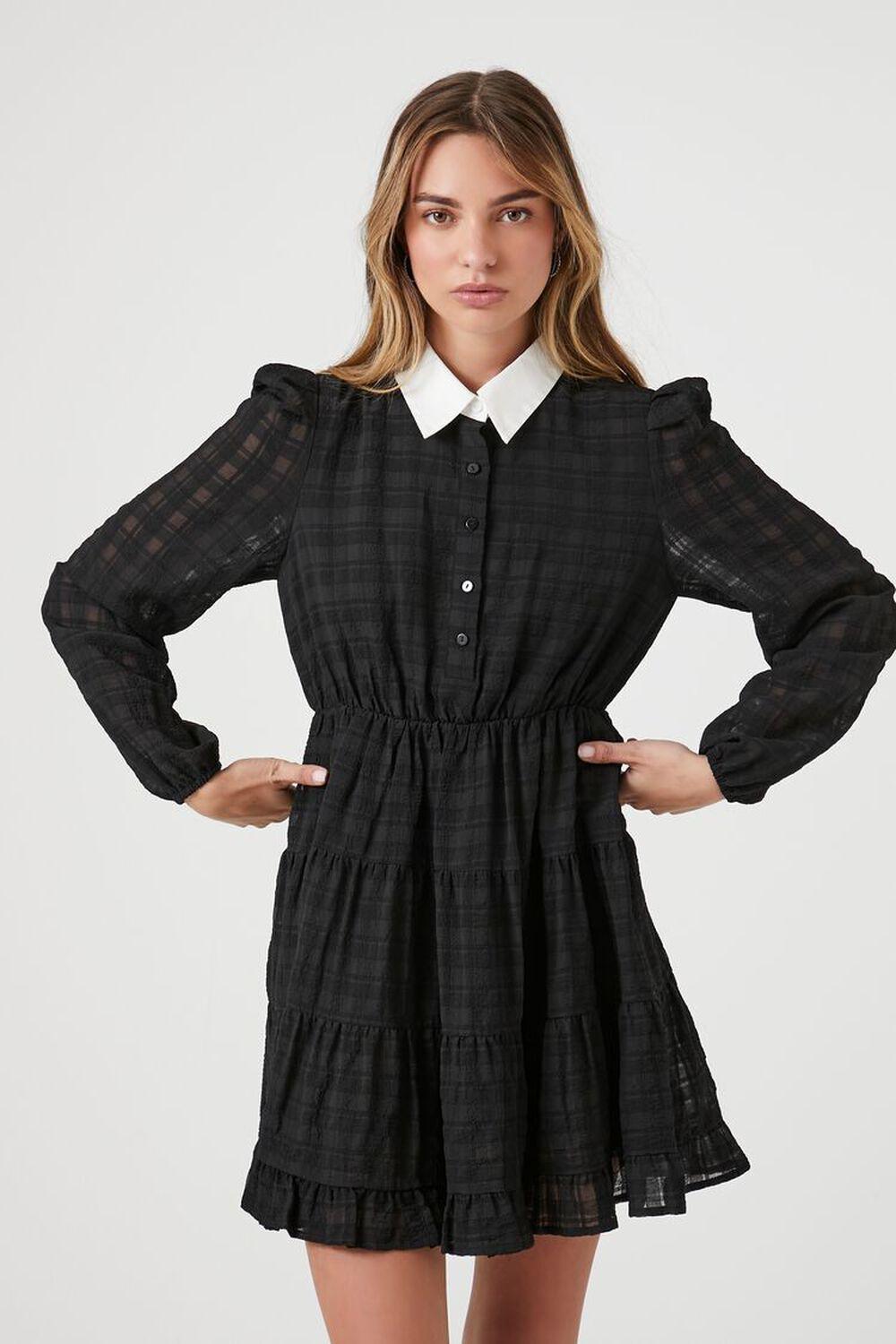 Striped Long-Sleeve Shirt Dress | Forever 21 Product Image
