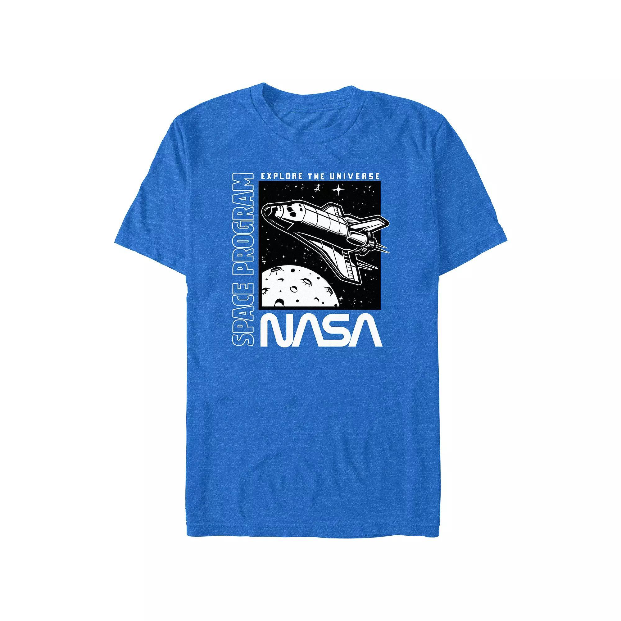 Big & Tall Nasa Space Program Graphic Tee, Men's, Size: 4XL Tall, Royal Grey Product Image