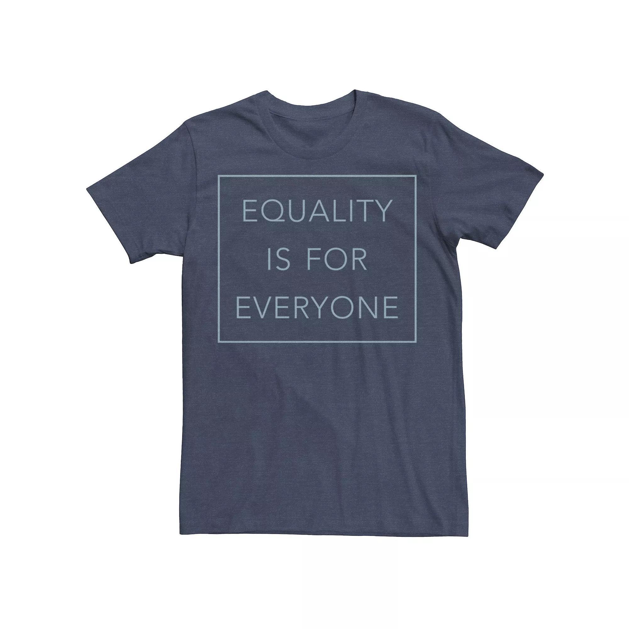 Men's Equality Everyone Text Tee, Size: XL, Navy Grey Product Image