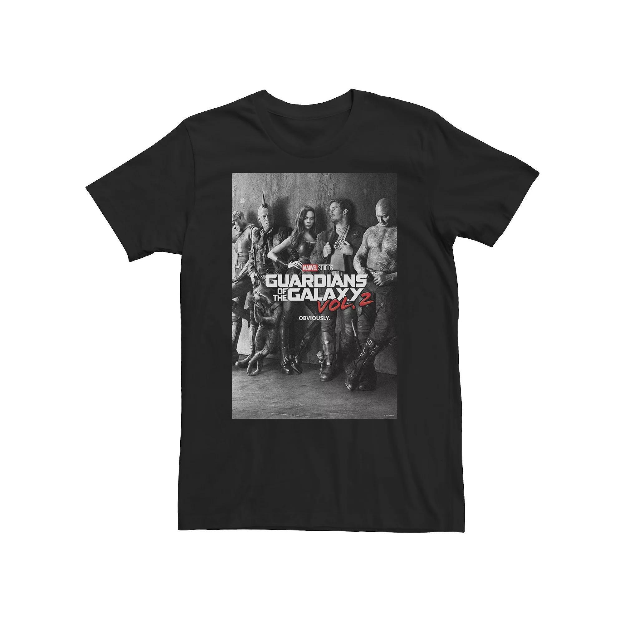 Big & Tall Marvel Guardians of the Galaxy Vol. 2 Group Shot Poster Tee, Men's, Size: 4XL Tall, Black Product Image