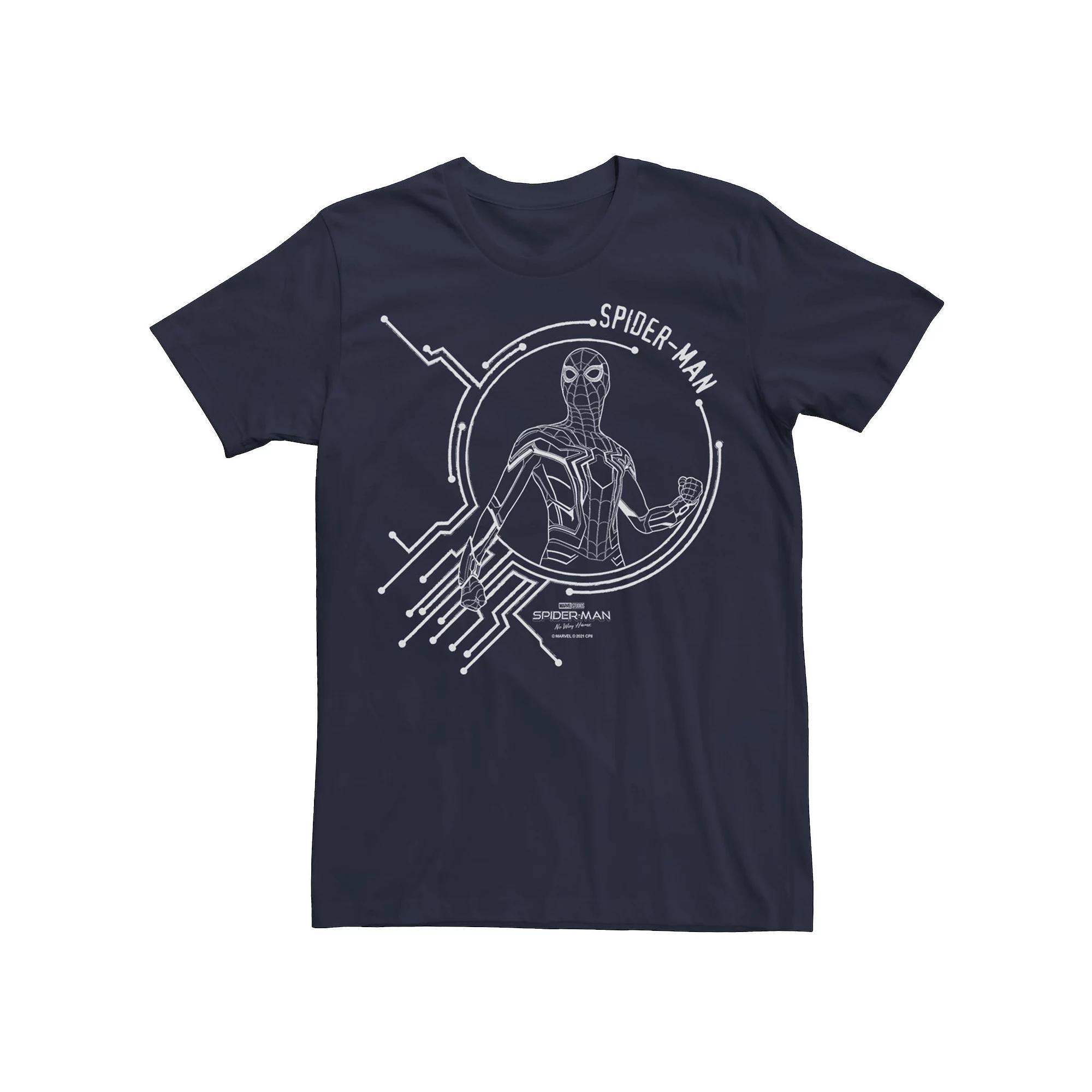 Men's Jurassic Park Tropical Tree Fill Fossil Logo Tee, Size: Large, Blue Product Image