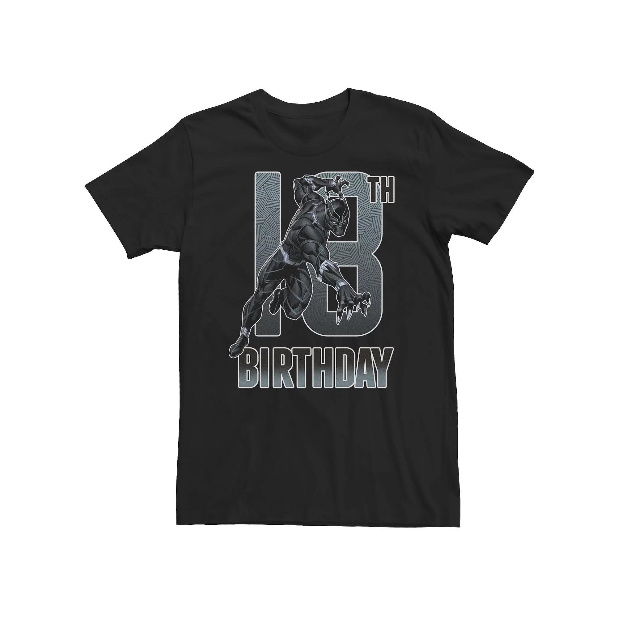 Big & Tall Marvel Black Panther 18th Birthday Action Pose Tee, Men's, Size: Large Tall Product Image